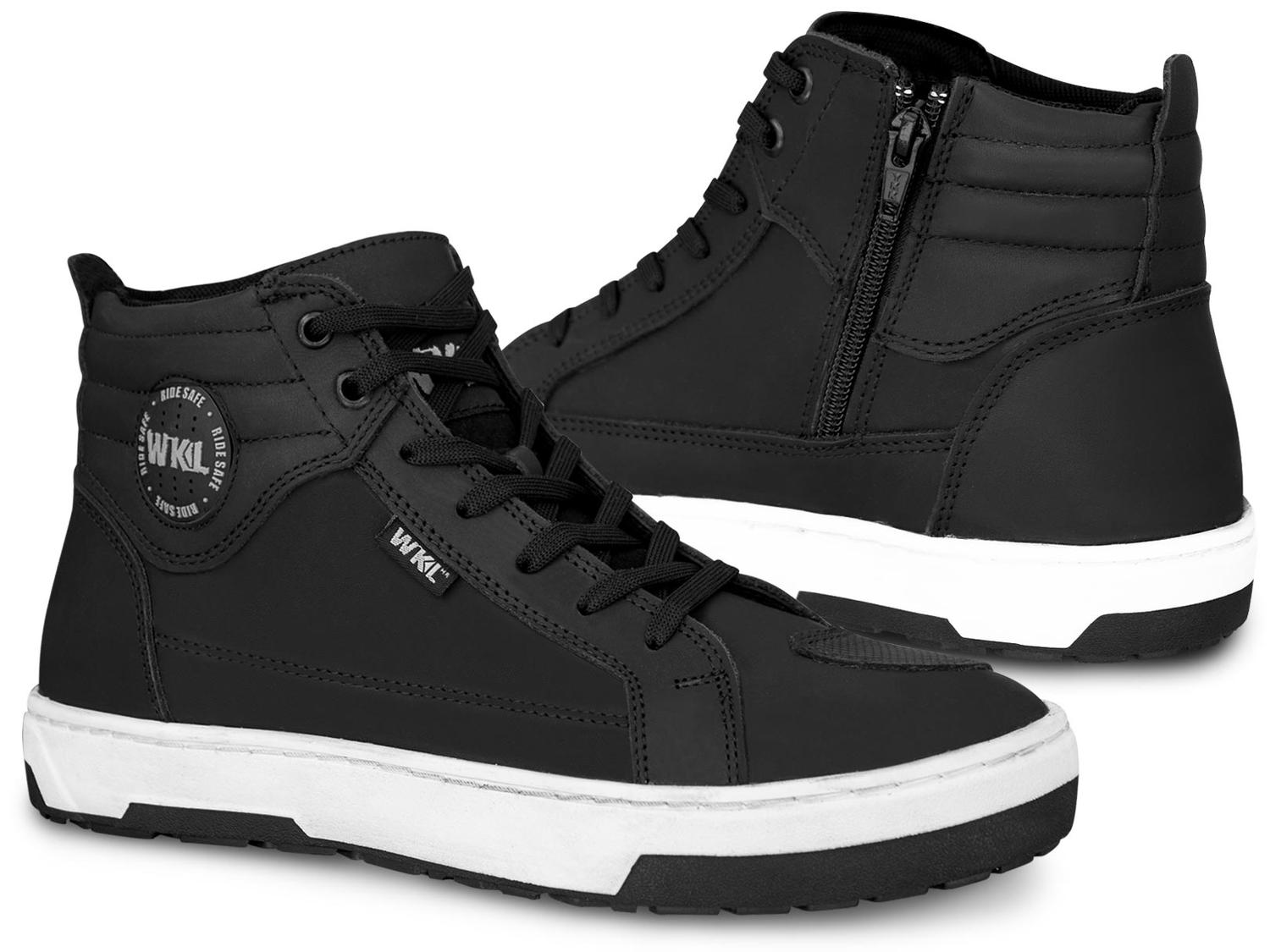 Botin tenis hombre motociclista biker bota WKL 80200 Negro — imagen 2