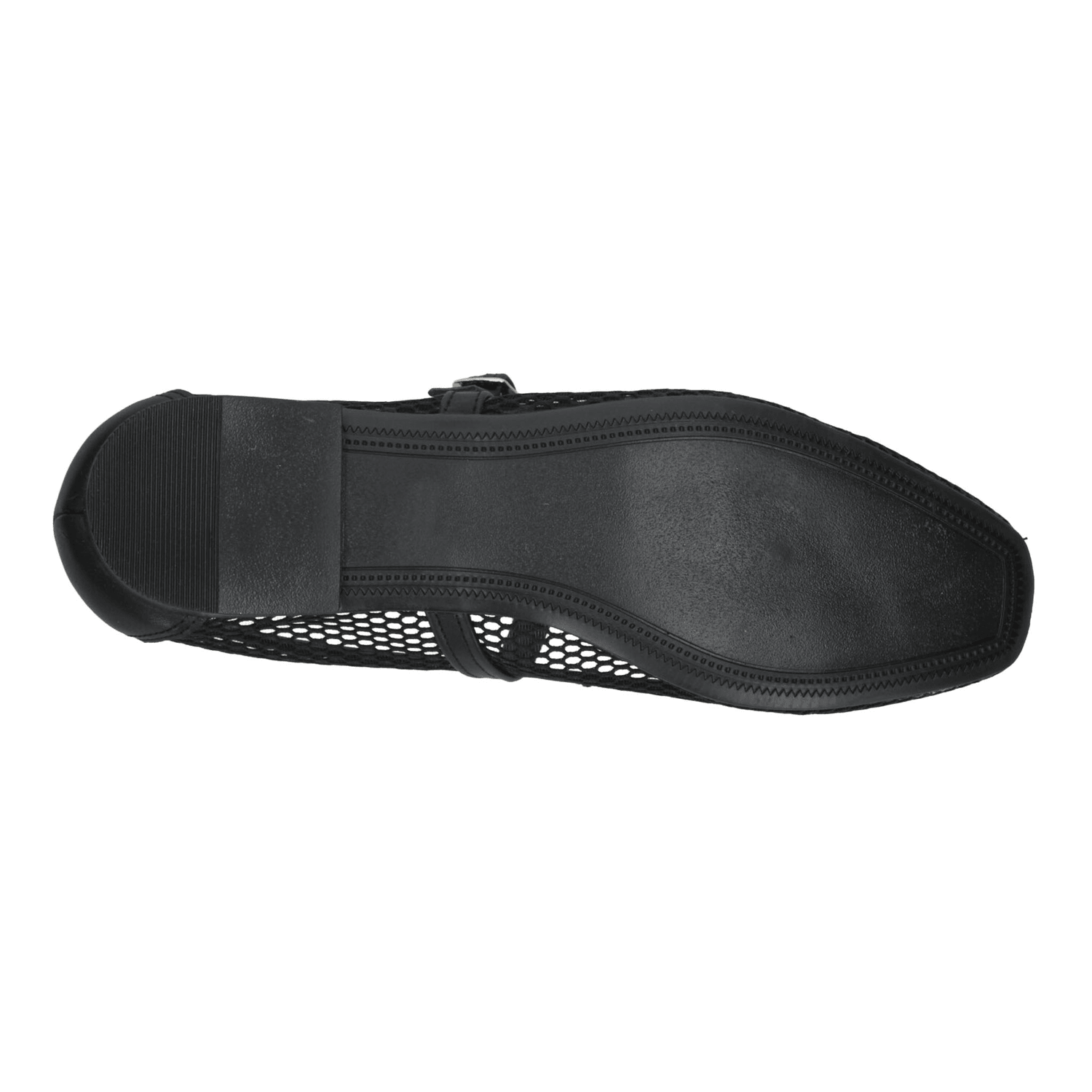 Flat Paulina Mary Jane Dama Casual Malla Hebilla Negro Mujer — imagen 9