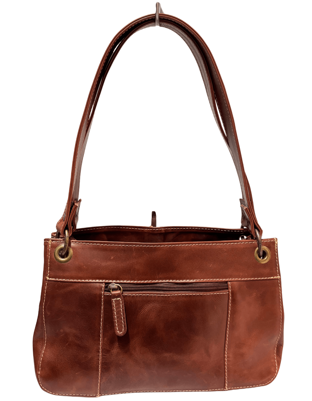 Bolsa Mujer Piel Legitima Cuero Marrón Roxy Hobo — imagen 16