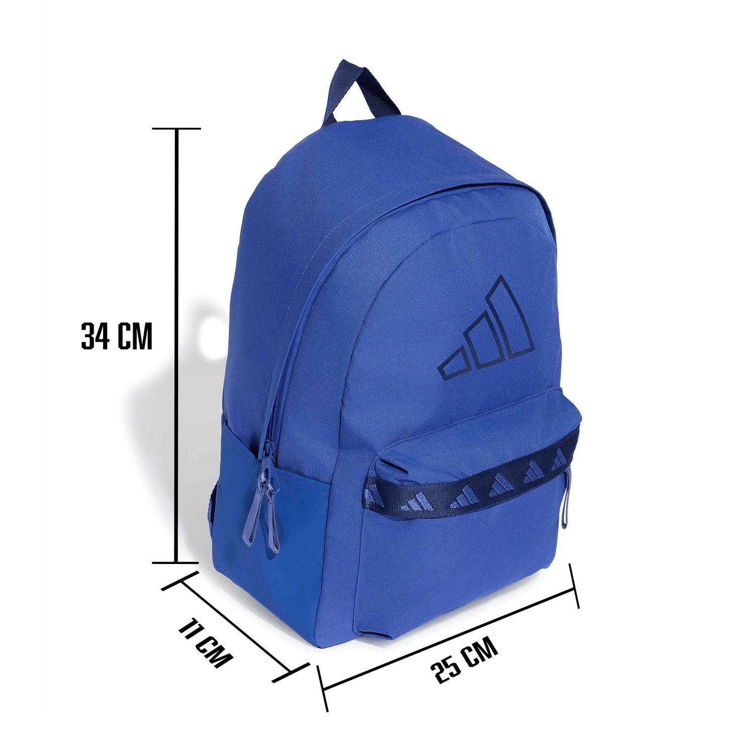 Mochila Adidas Classic Tape Unisex Escolar Azul Unisex 27L — imagen 7