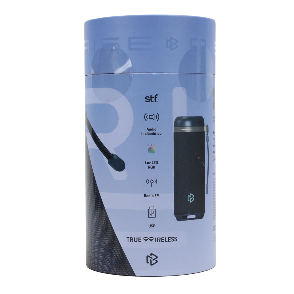 Bocina Portatil Rise STF 10W 5hrs Uso Funcion Tws Negro — imagen 12