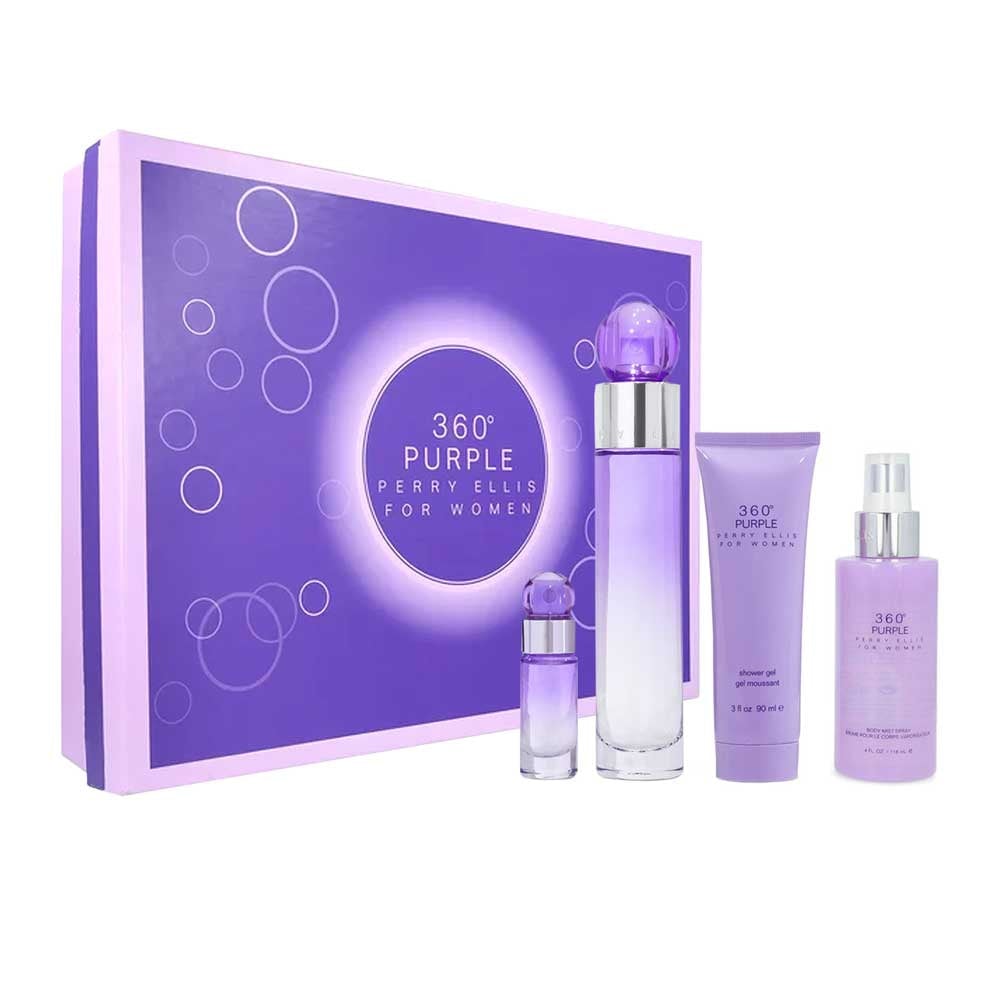 Estuche Perry Ellis 360 Purple 4pzs dama Mag — imagen 2