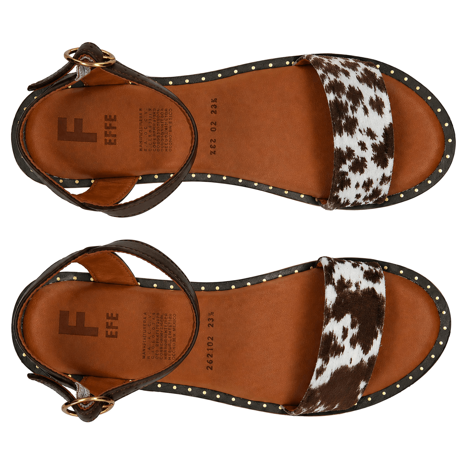 Sandalia EFE Dama Casual Animal print Hebilla Café Mujer — imagen 10