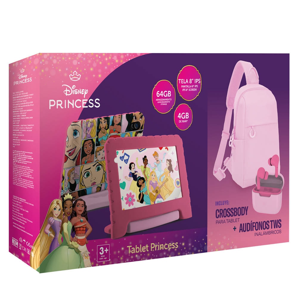 Kit Tablet Princesas 8" pulgadas + Crossbody + Audífonos TWS Multi — imagen 7