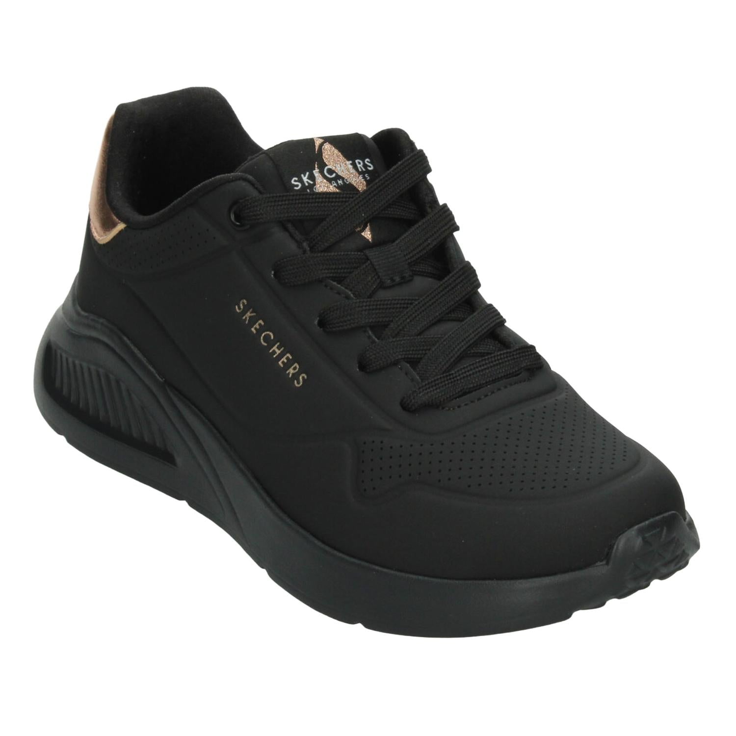 Tenis Skechers Uno Lite Dama Negro Casual Para Mujer — imagen 5