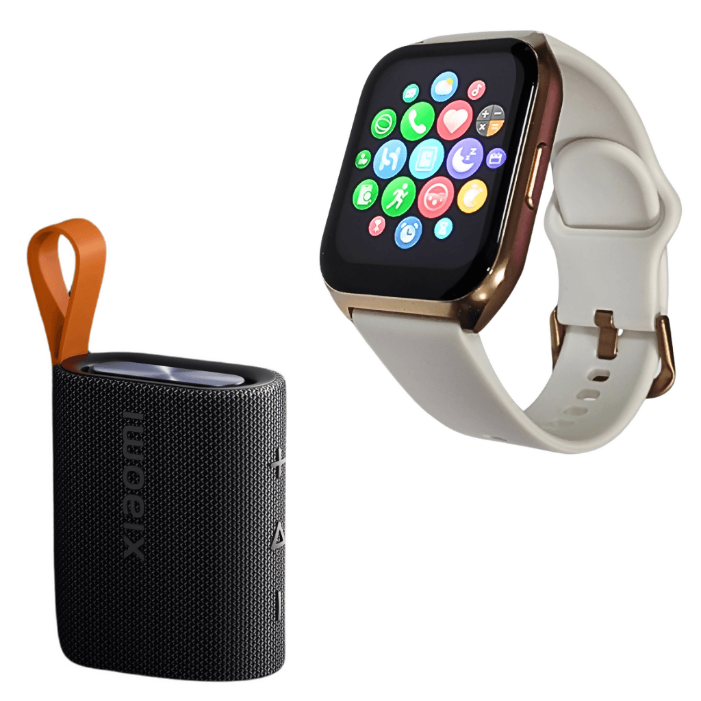 Smartwatch Filwans Gts Mini (dorado) + Bocina Portatil Xiaomi Sound Pocket Con Hasta 10 Horas De Batería — imagen 2