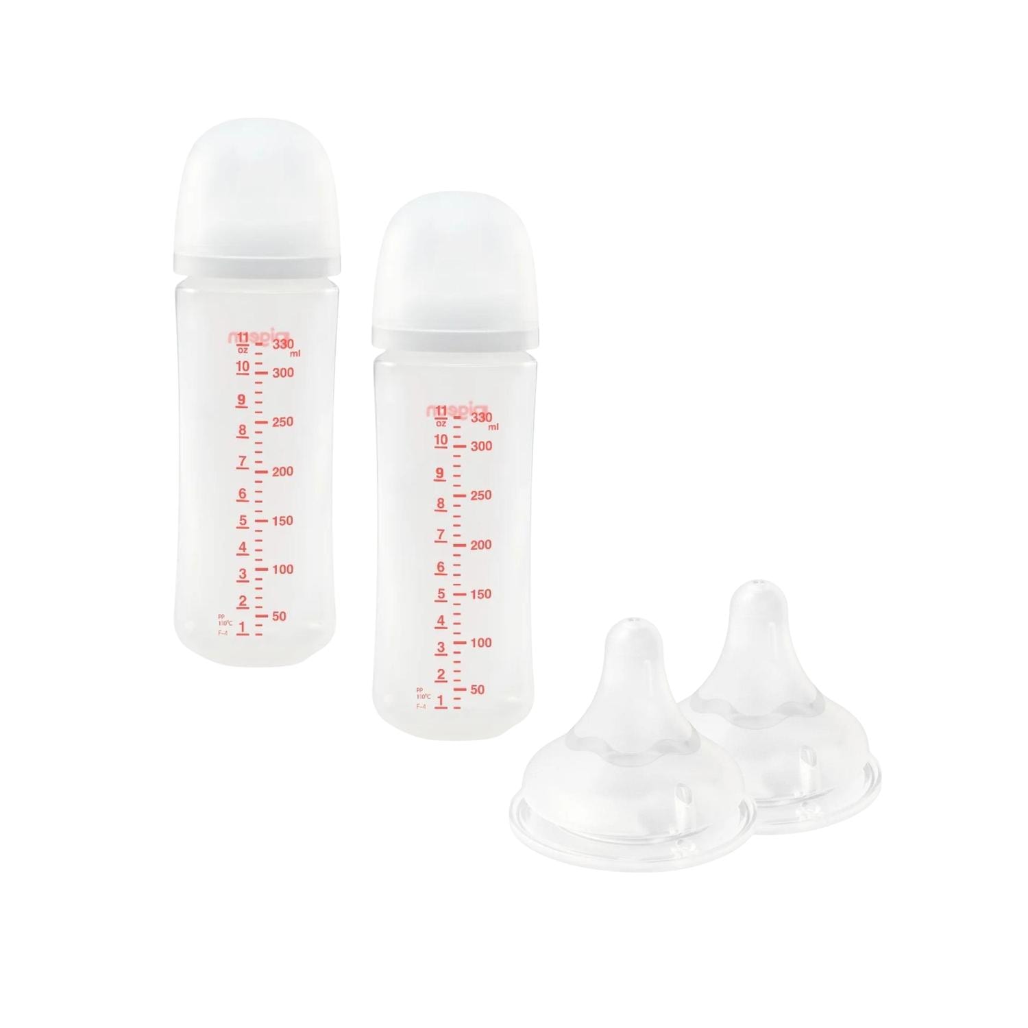 Combo 2 Biberones Pigeon 330ML y 2 Tetinas Extra Flujo LL — imagen 1
