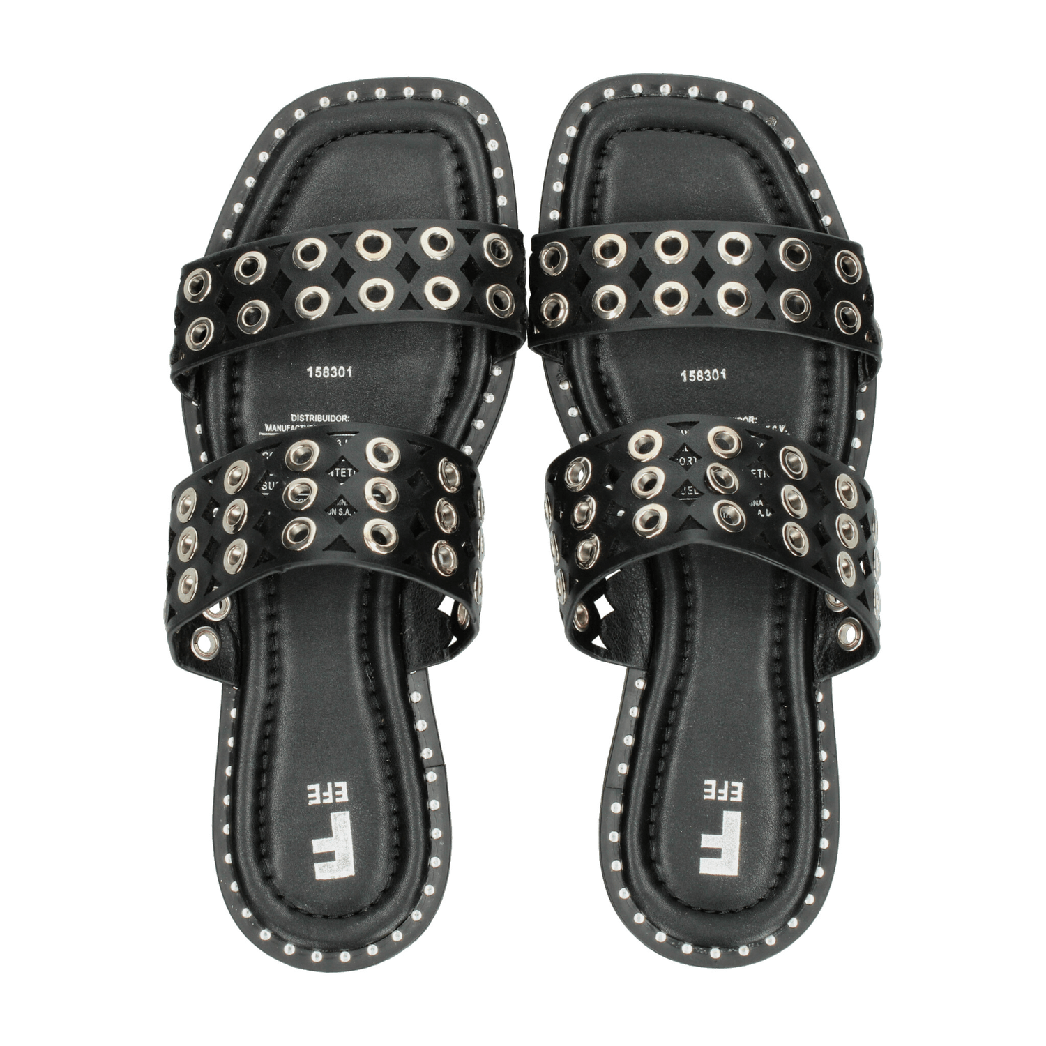 Sandalias Dama Efe Negro Casual Mujer — imagen 11