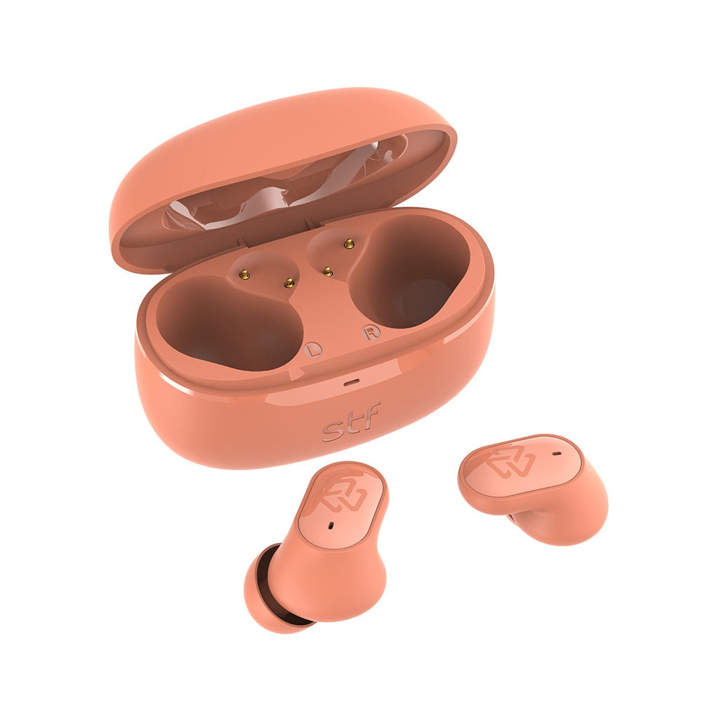 Audifonos Inalámbricos Tws Dune STF 42hrs Uso Protección IPX4 Naranja — imagen 2