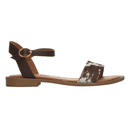 Sandalia EFE Dama Casual Animal print Hebilla Café Mujer
