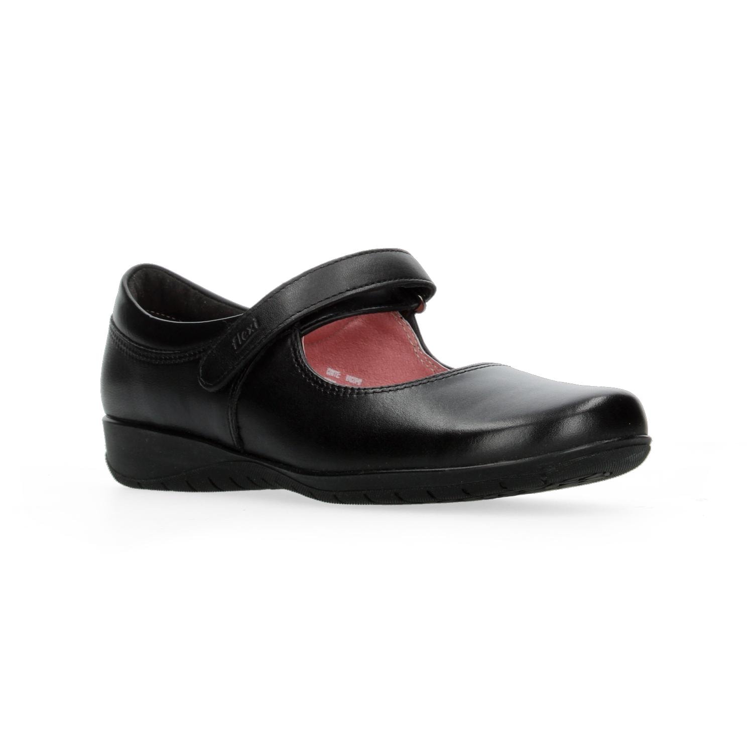 Zapato Flexi Niña Escolar Cinta Adhesiva Cómodo Negro Infantil T21-27 — imagen 2