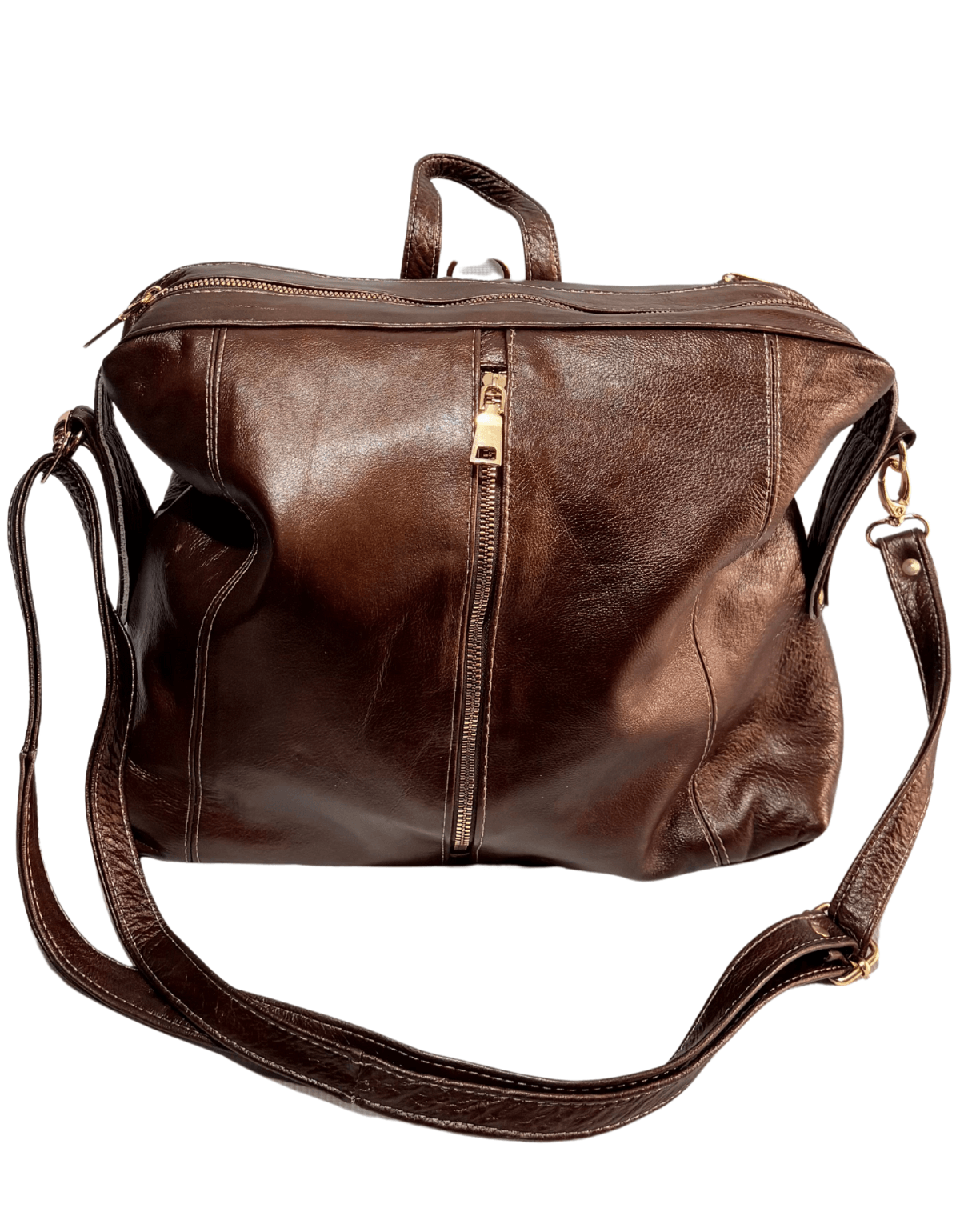 Mochila De Piel Legitima 100% Original 3 En 1 Juvenil Convertible Jf1 — imagen 6