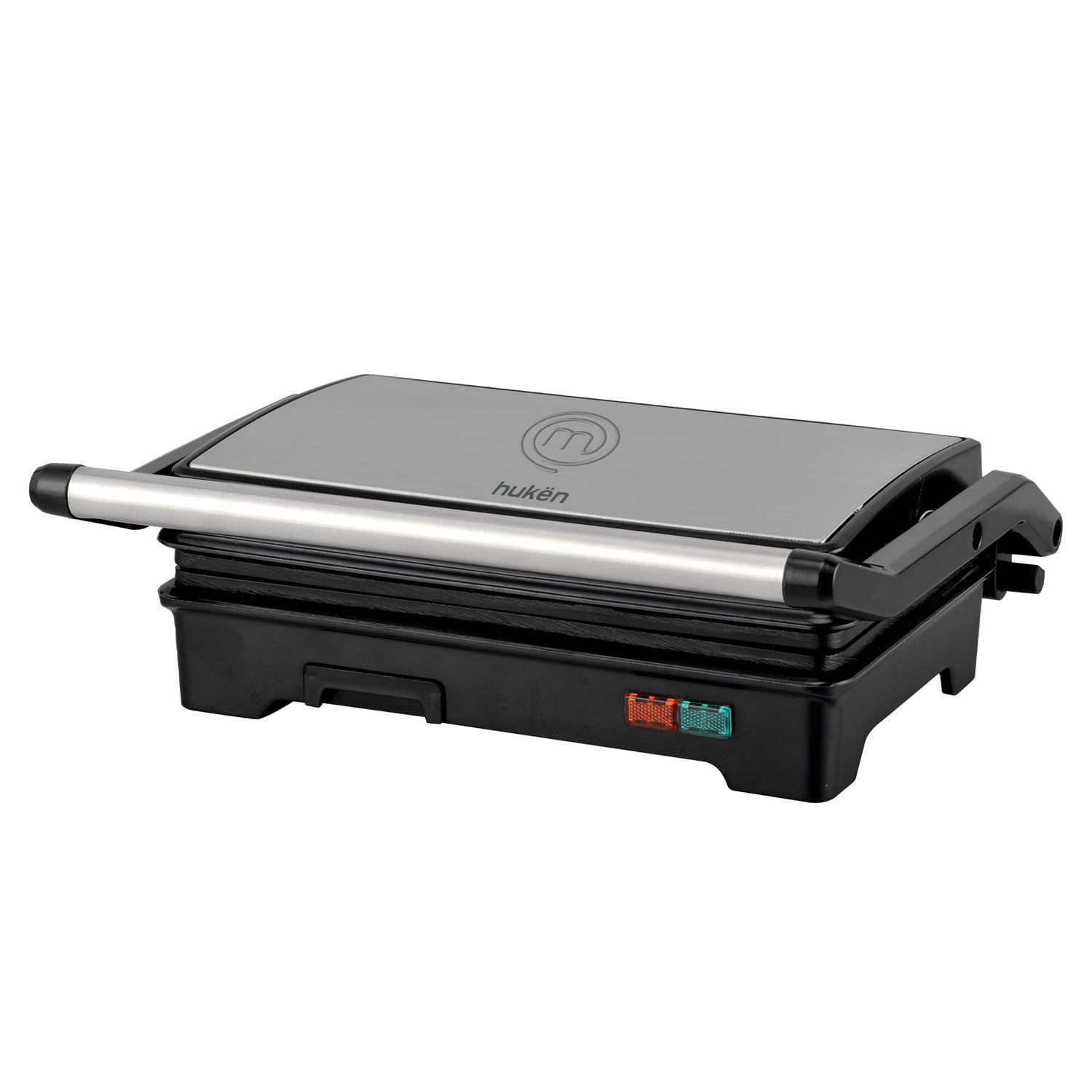 PLANCHA SANDWICHERA MASTERCHEF MK-PG-2 PARA DOS REBANADAS ACERO INOX — imagen 2