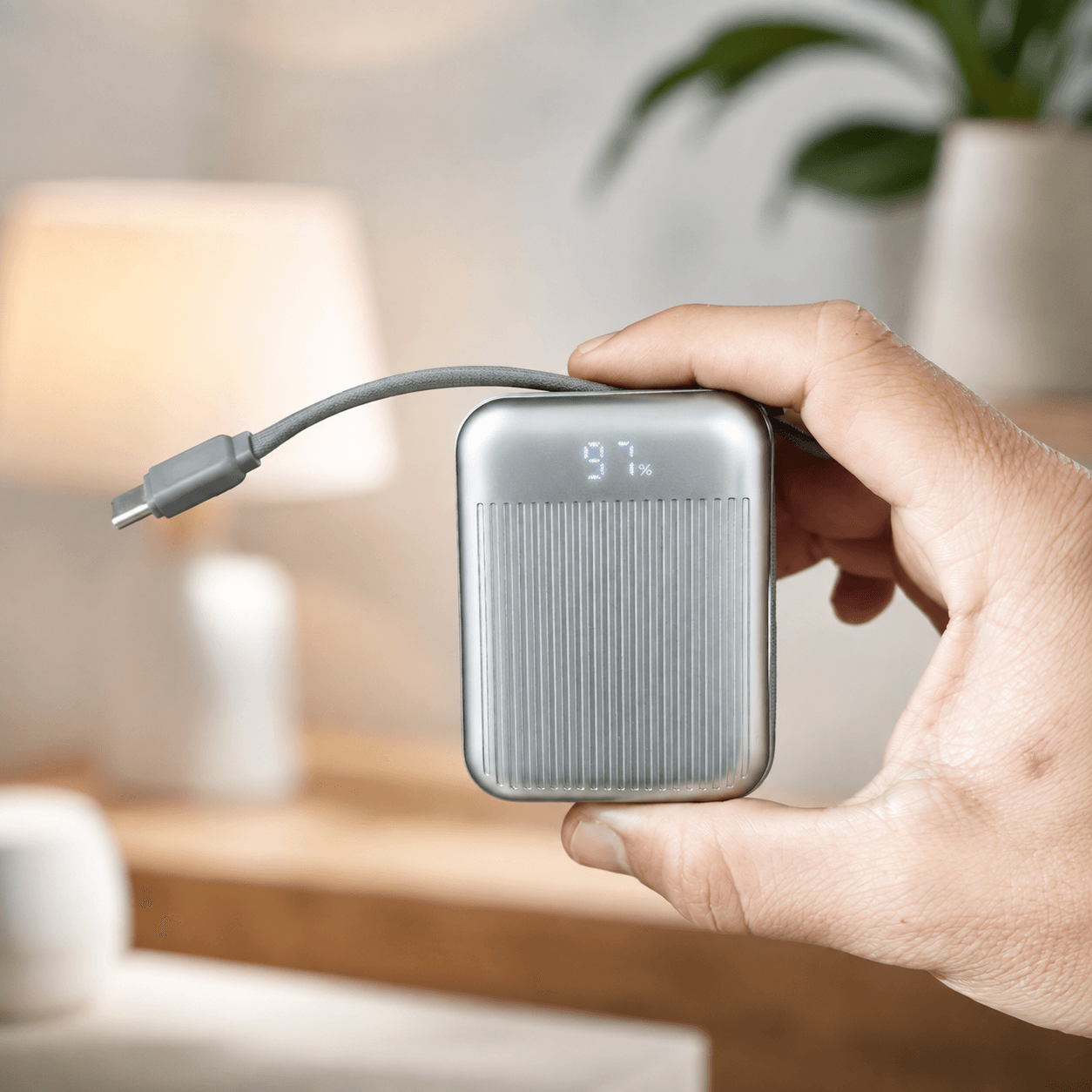 Power Bank C10 10000mAh 22.5W Carga Rápida con Cables Integrados y Pantalla Digital — imagen 3