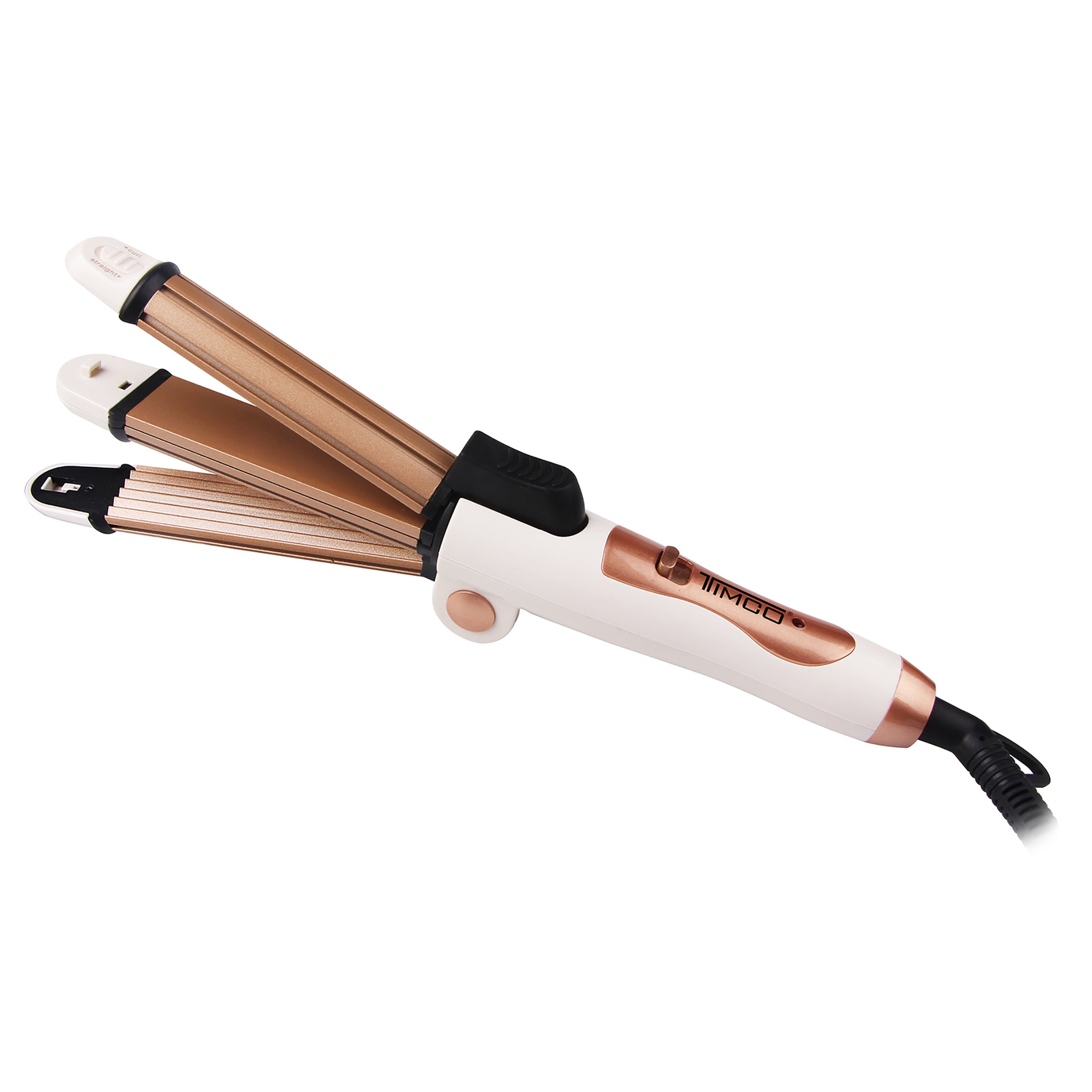 Tenaza Plegable 3 en 1 Rizadora Plancha Wafflera Ceramica Timco TP-3 — imagen 2