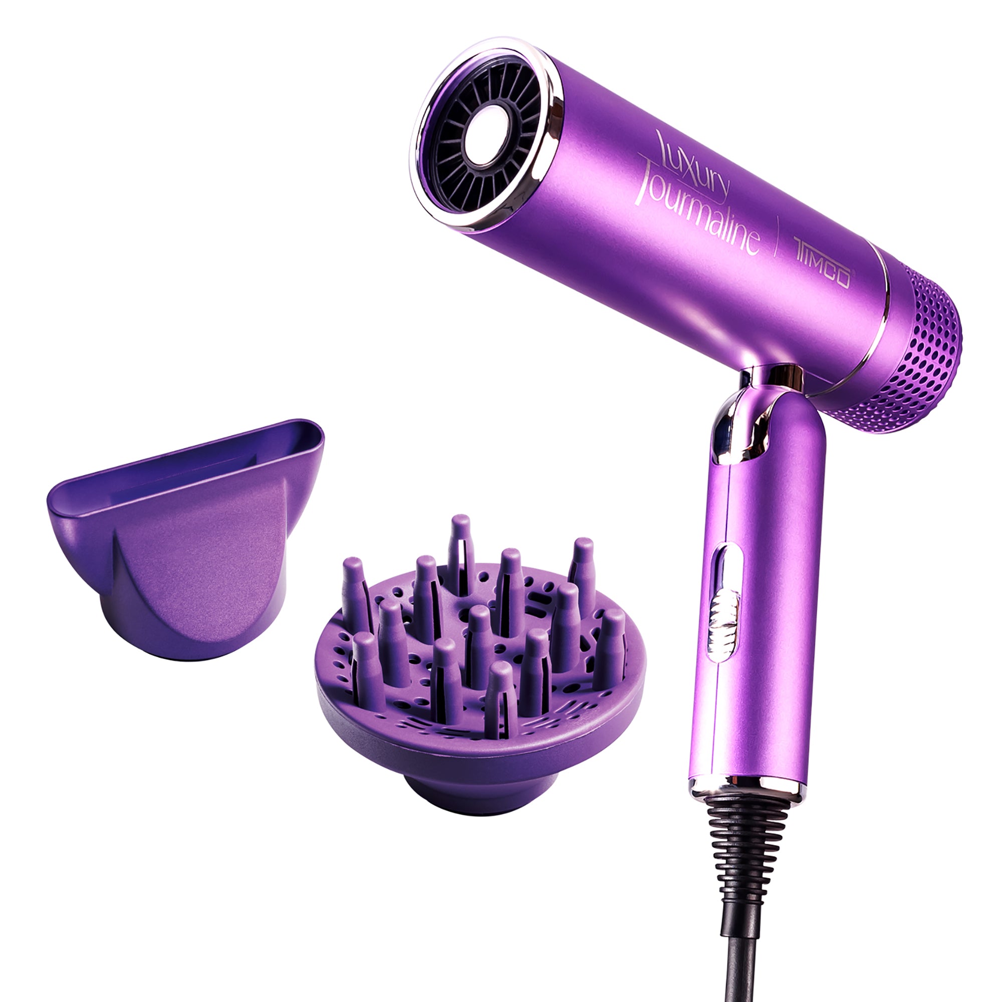 Secadora de Cabello Plegable con Difusor y Boquilla Luxury Tourmaline Timco SM3600 — imagen 2