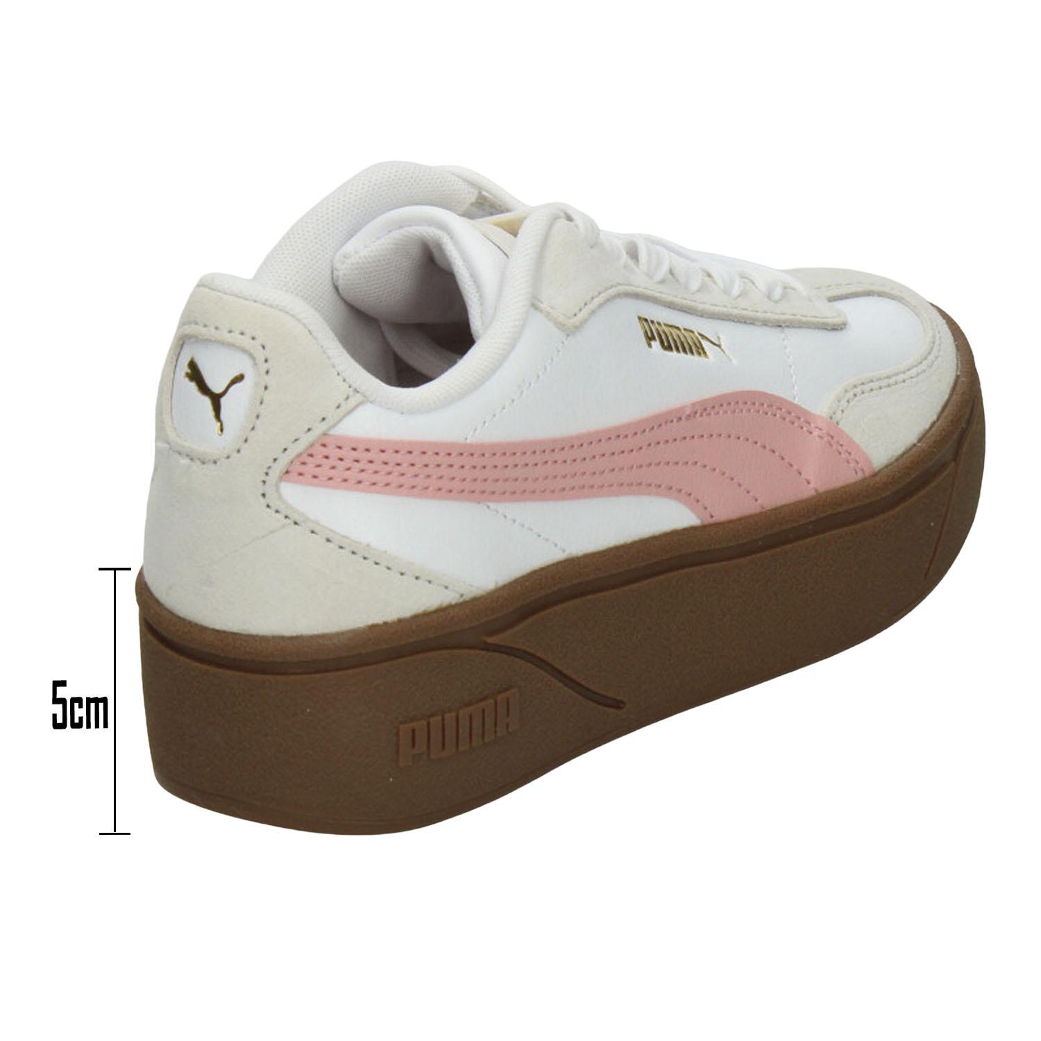 Tenis Puma Club II Dama Casual Plataforma Blanco Rosa Mujer — imagen 3