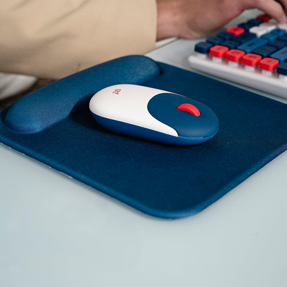 Mousepad STF VIVA! base gel, reposamuñecas Azul — imagen 3