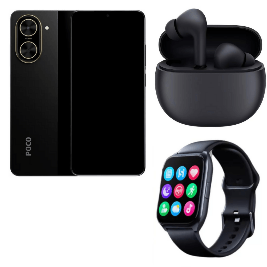 Xiaomi Poco C71 128gb Rom/4gb Ram + Buds 4 Active + Smartwatch Filwans GTS MINI AZUL — imagen 2