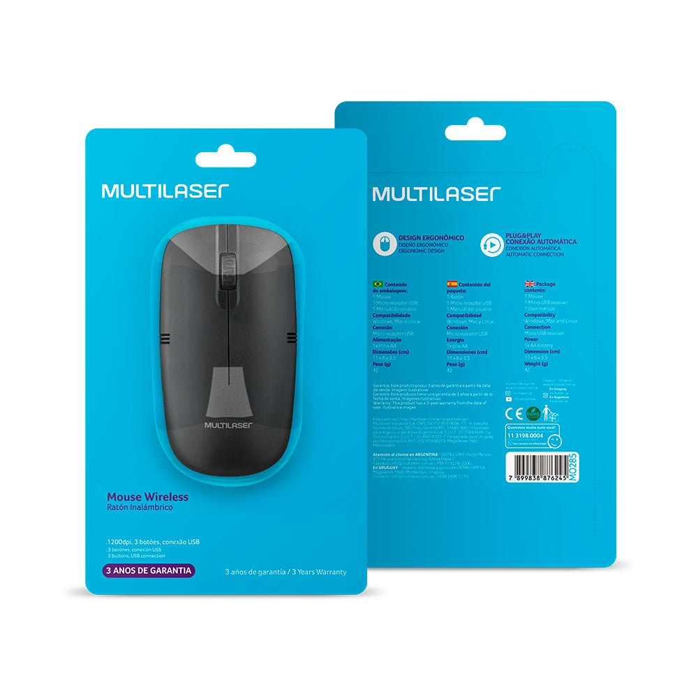 Mouse inalámbrico Multi Slim 1200dpi — imagen 6