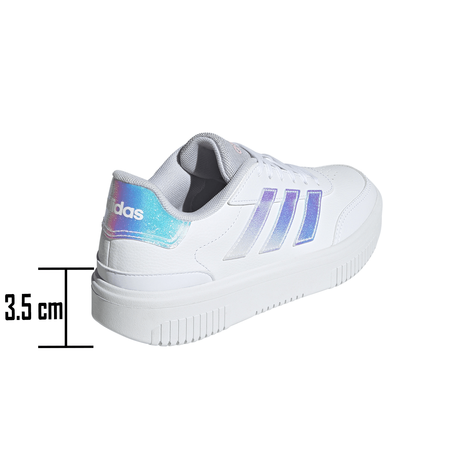 Tenis Adidas Courtblock Bold Dama Casual Blanco Mujer — imagen 3