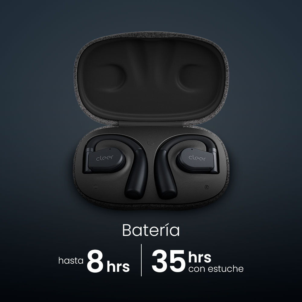 Audifonos Cleer ARC II Music Open-Ear: conexión 5.3, Hi-Res Audio, 35h Batería, UV Case azul — imagen 5