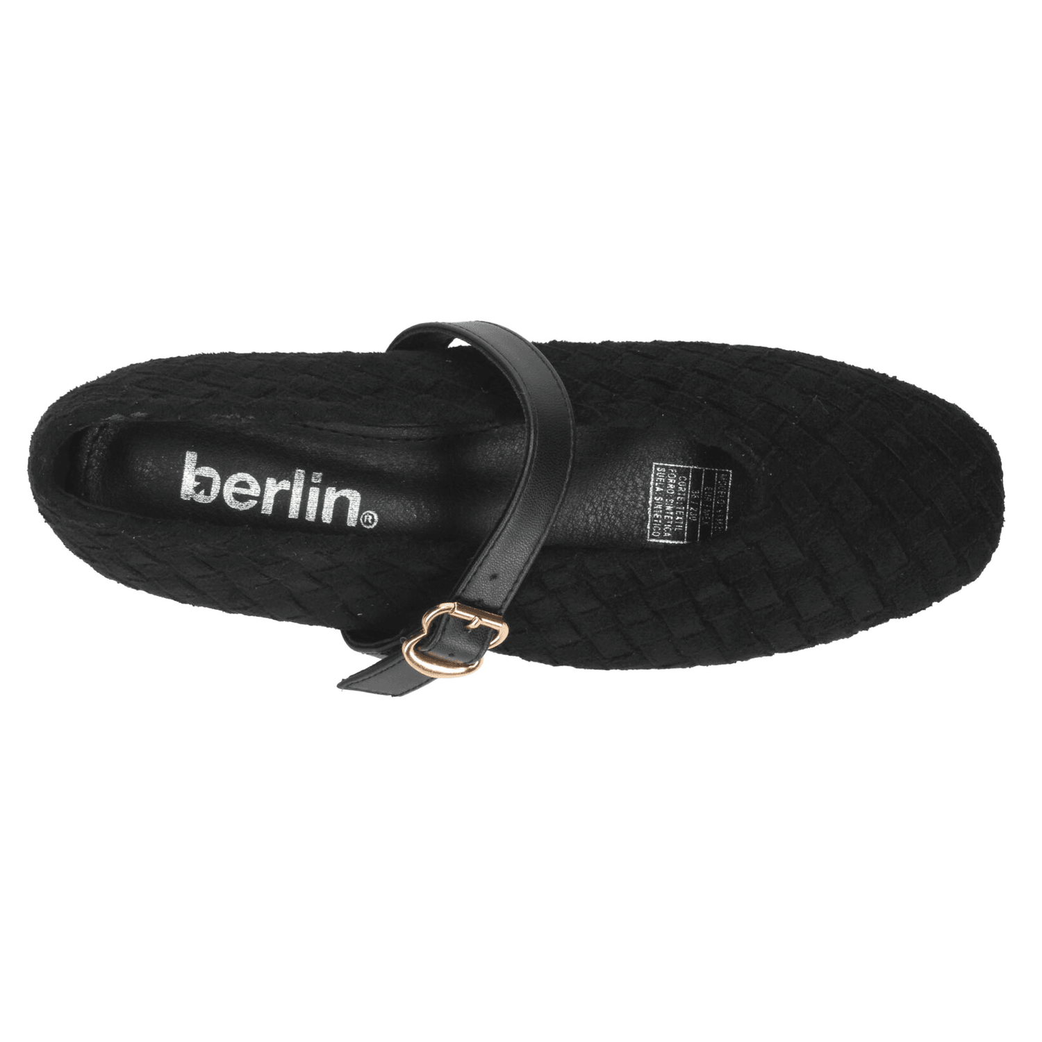 Flats Berlin Dama Casual Mary Jane Hebilla Negro Mujer — imagen 8