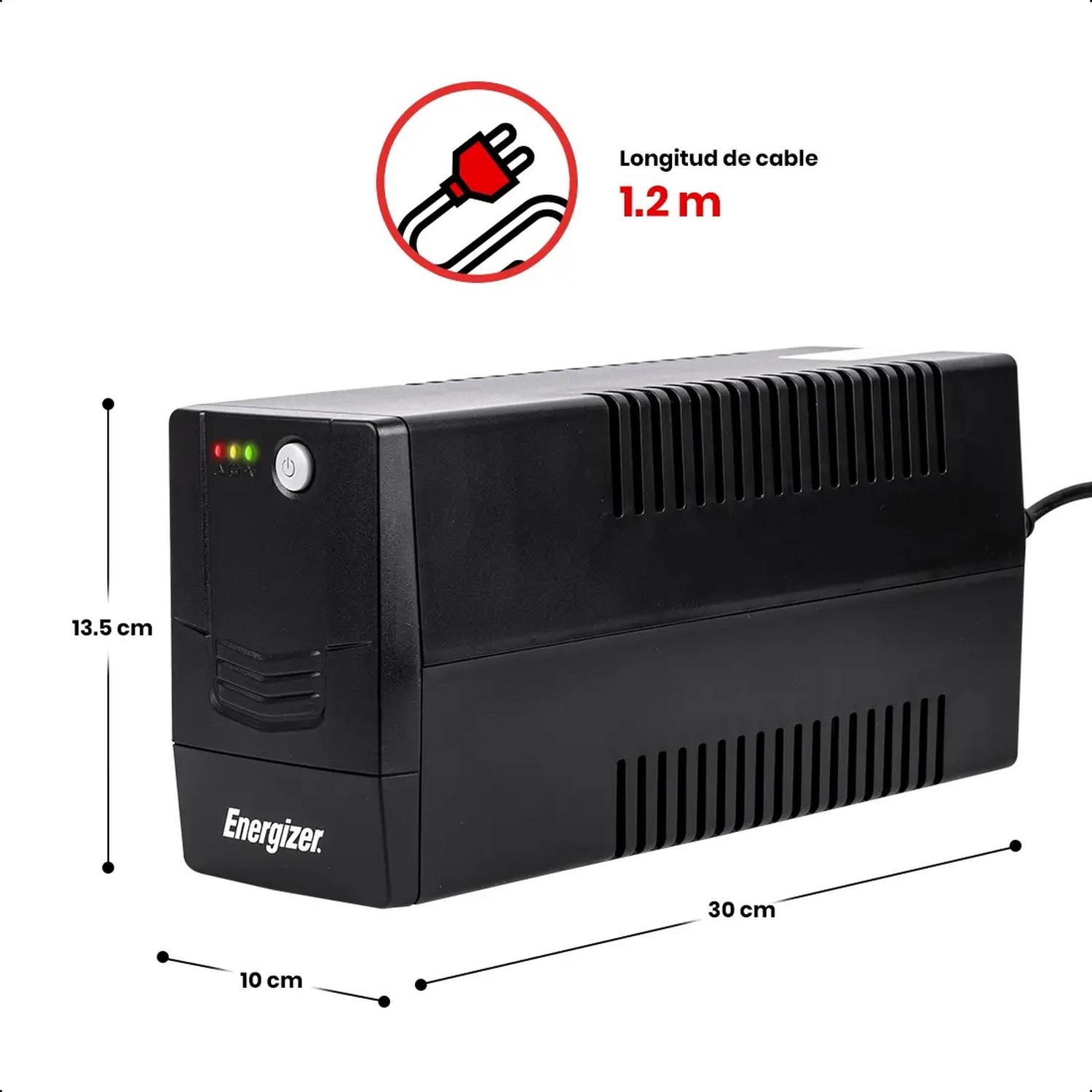 No Break UPS Energizer 600VA 360W Respaldo Eléctrico — imagen 5