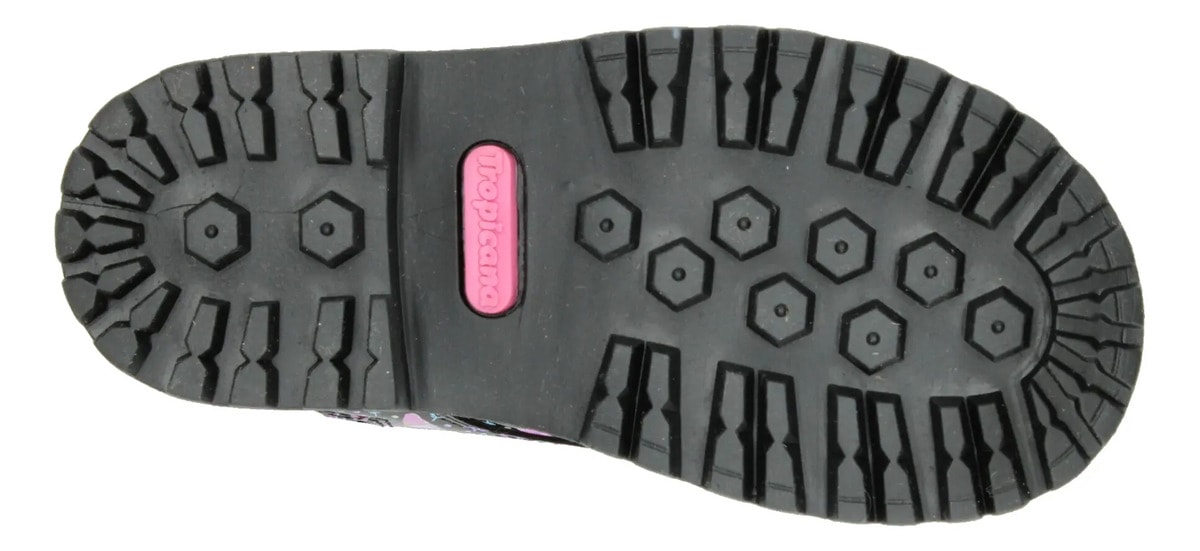 Botín Tropicana Niña Con Flores Rosas Casual Negro Infantil T15-18 — imagen 18
