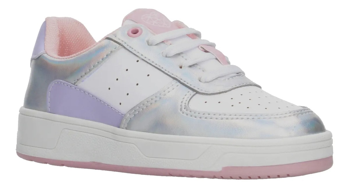 Tenis Tropicana Niña Casual Cintas Ajustables Cómodo Deportivo Plateado Blanco Infantil T18-26 — imagen 10
