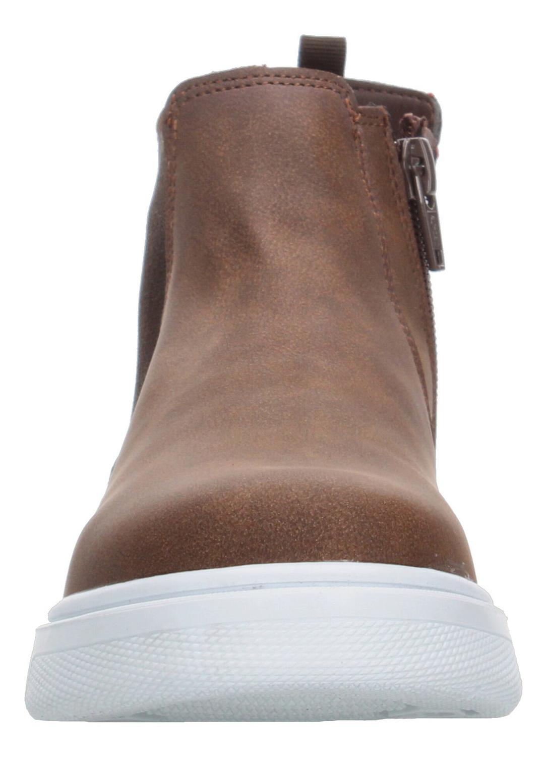Botas Niño Blasito Café Casual Slip On Chelsea Zipper — imagen 7