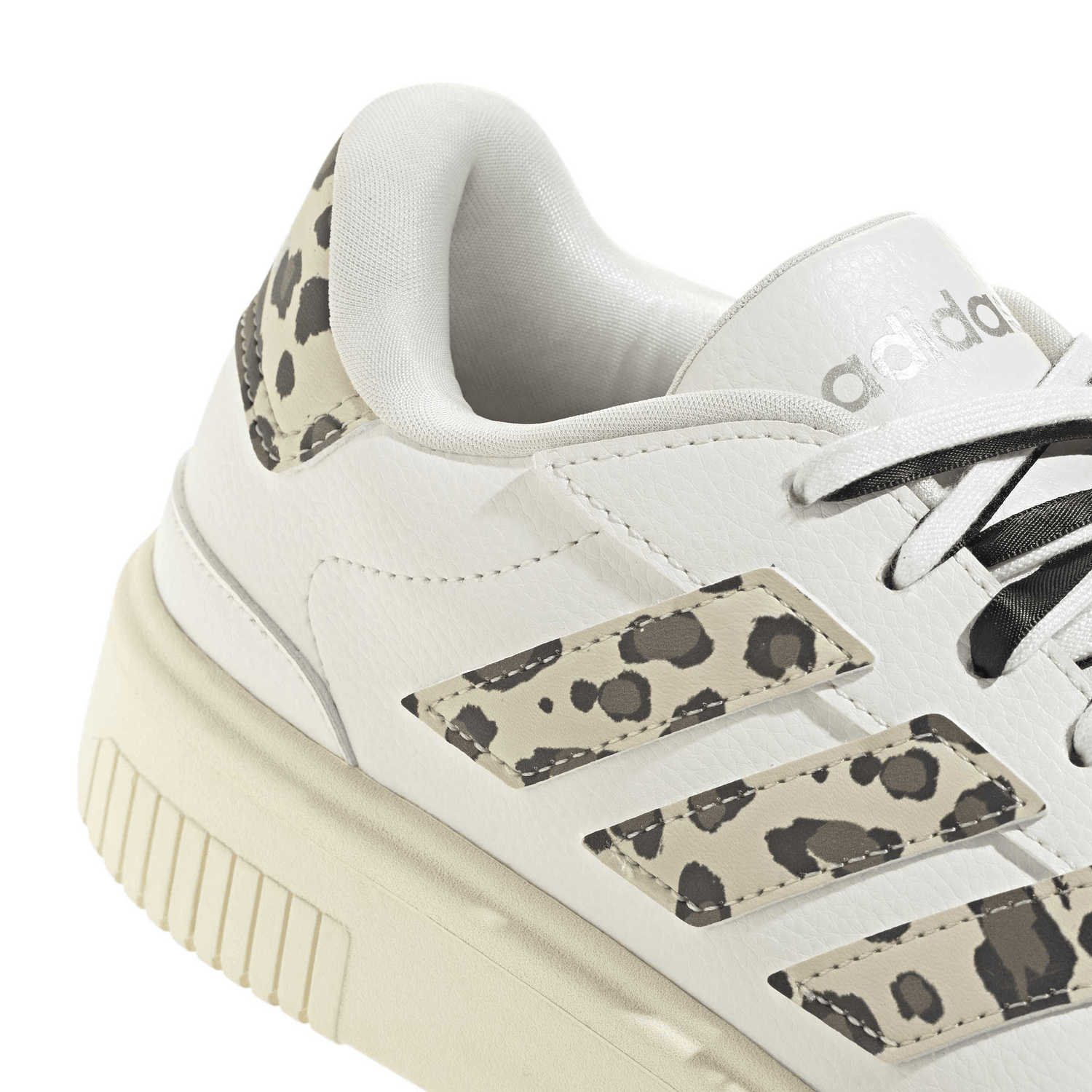 Tenis Adidas Courtblock Dama Blanco Casual Animal Print Mujer — imagen 6