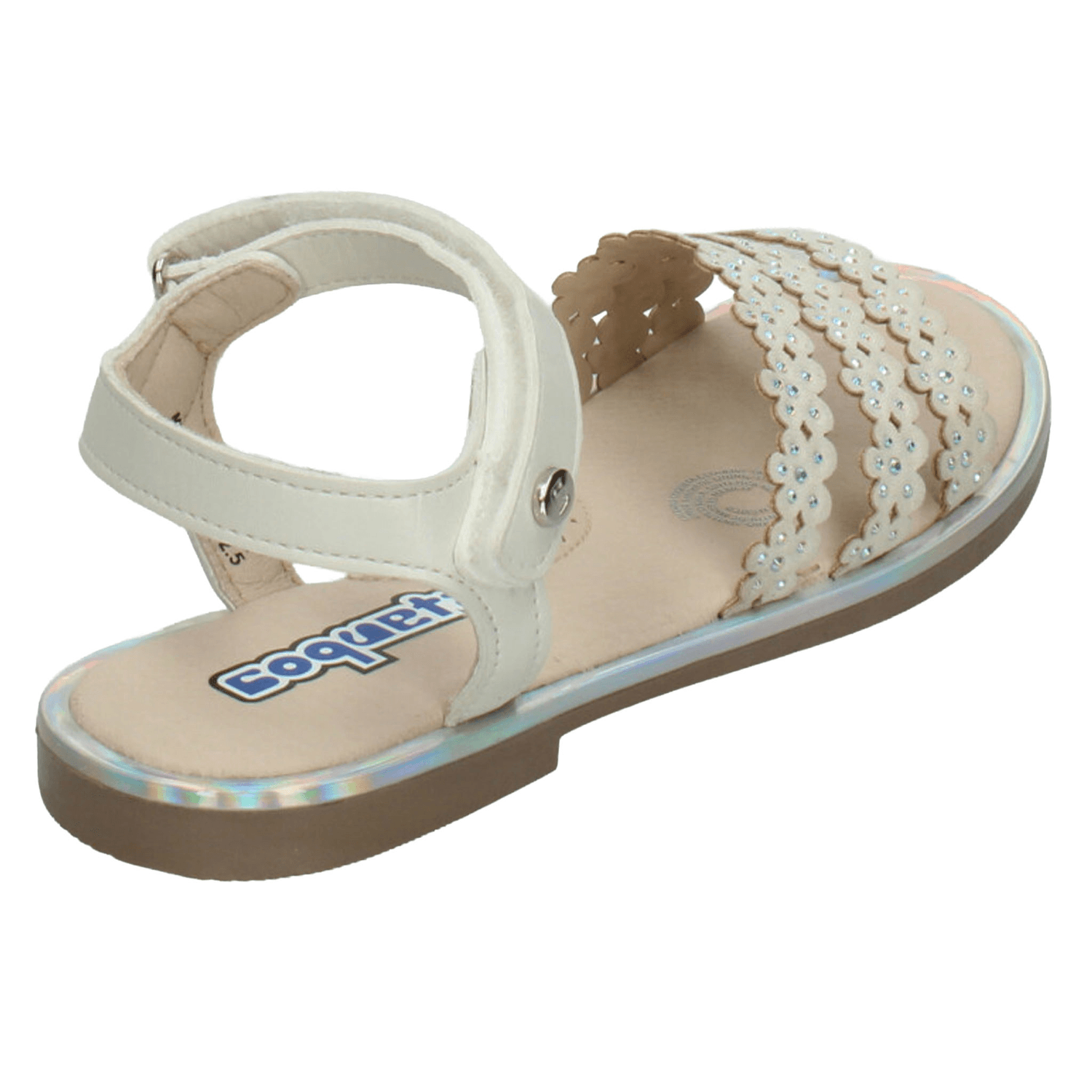 Sandalias Coqueta Niña Casual Crema Infantil T18-22 — imagen 3