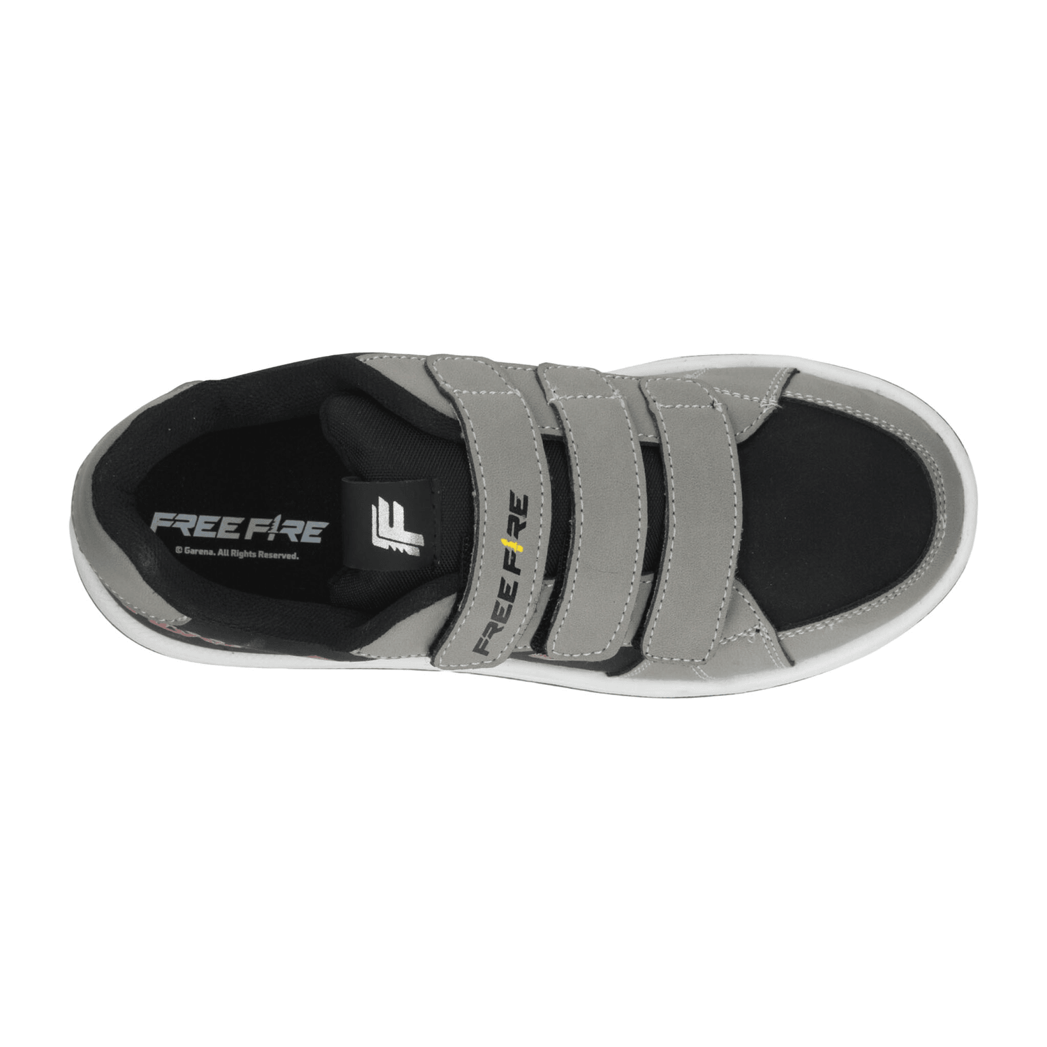 Tenis Freefire Niño Gris Casual Cintas Adhesivas Infantil T18-22 — imagen 9