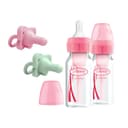 Pack Dr Brown's 2 Biberones Options+ Standard 4oz Y 2 Chupones Happy Paci Rosa