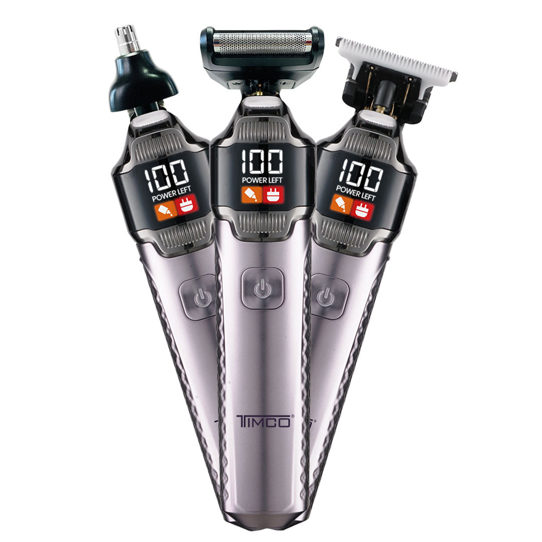 Rasuradora Electrica Recargable TIMCO PG400 3 en 1 Resistente al Agua Cuchillas de Cerámica, 210 Min de Autonomía y Pantalla LED — imagen 6