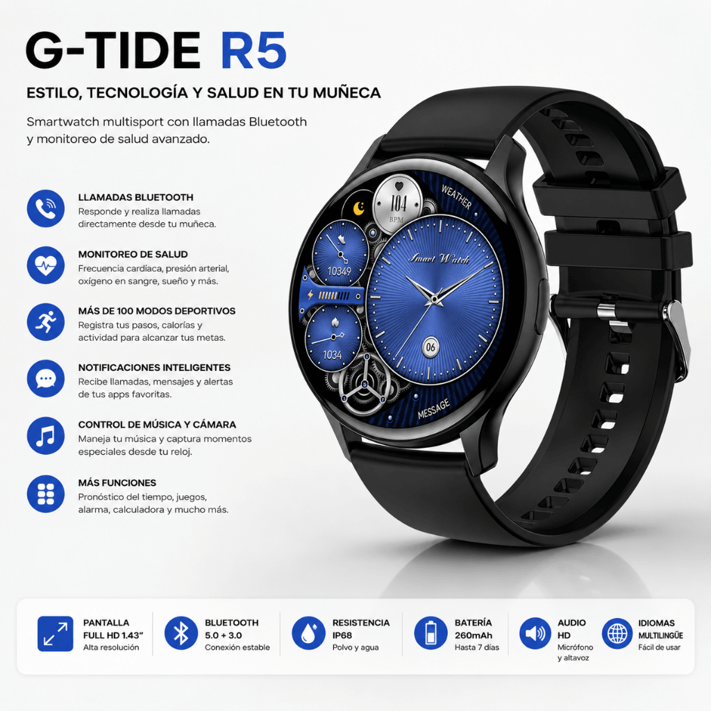 G‑Tide Future Loop + Smartwatch G‑Tide R5 — imagen 7