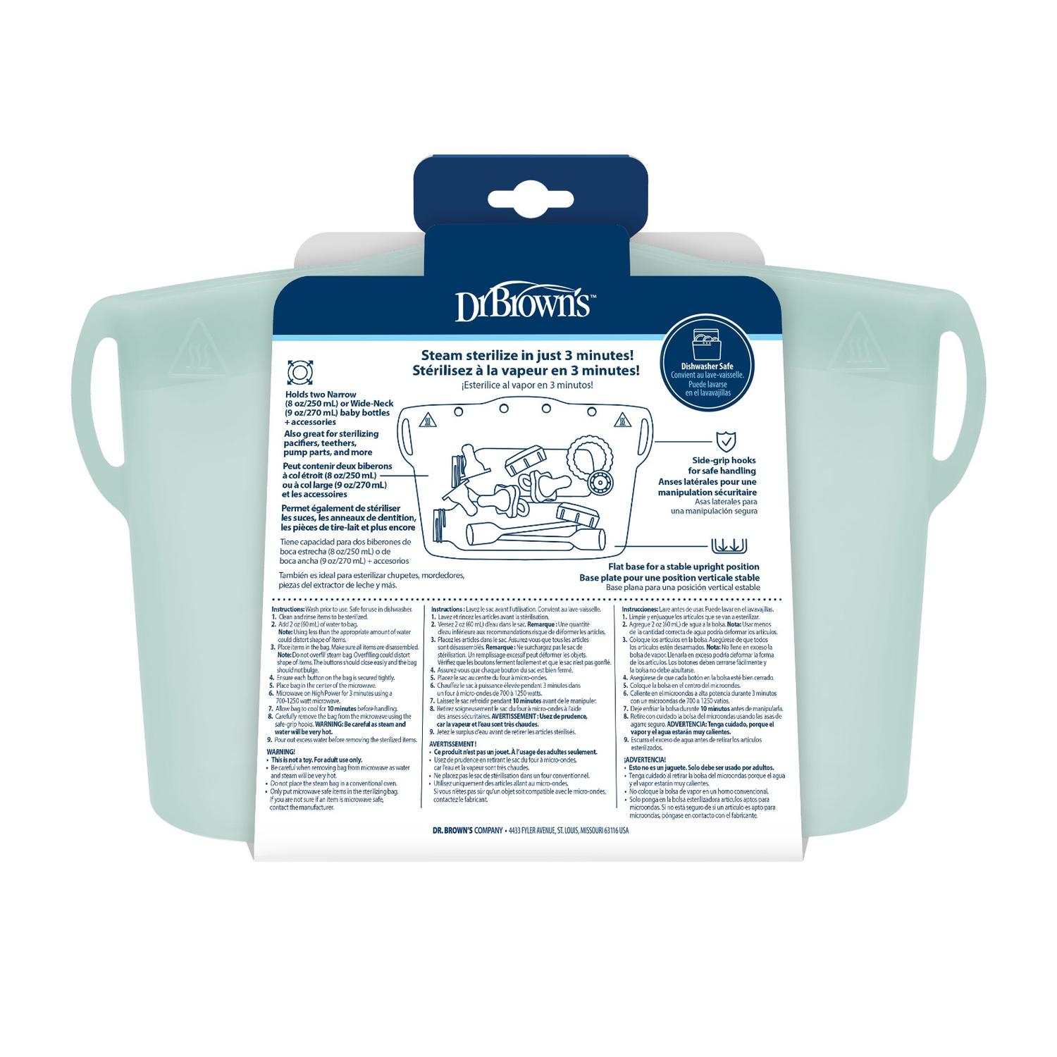 Bolsa para Esterilizar en Microondas Dr Brown's Reutilizable — imagen 3