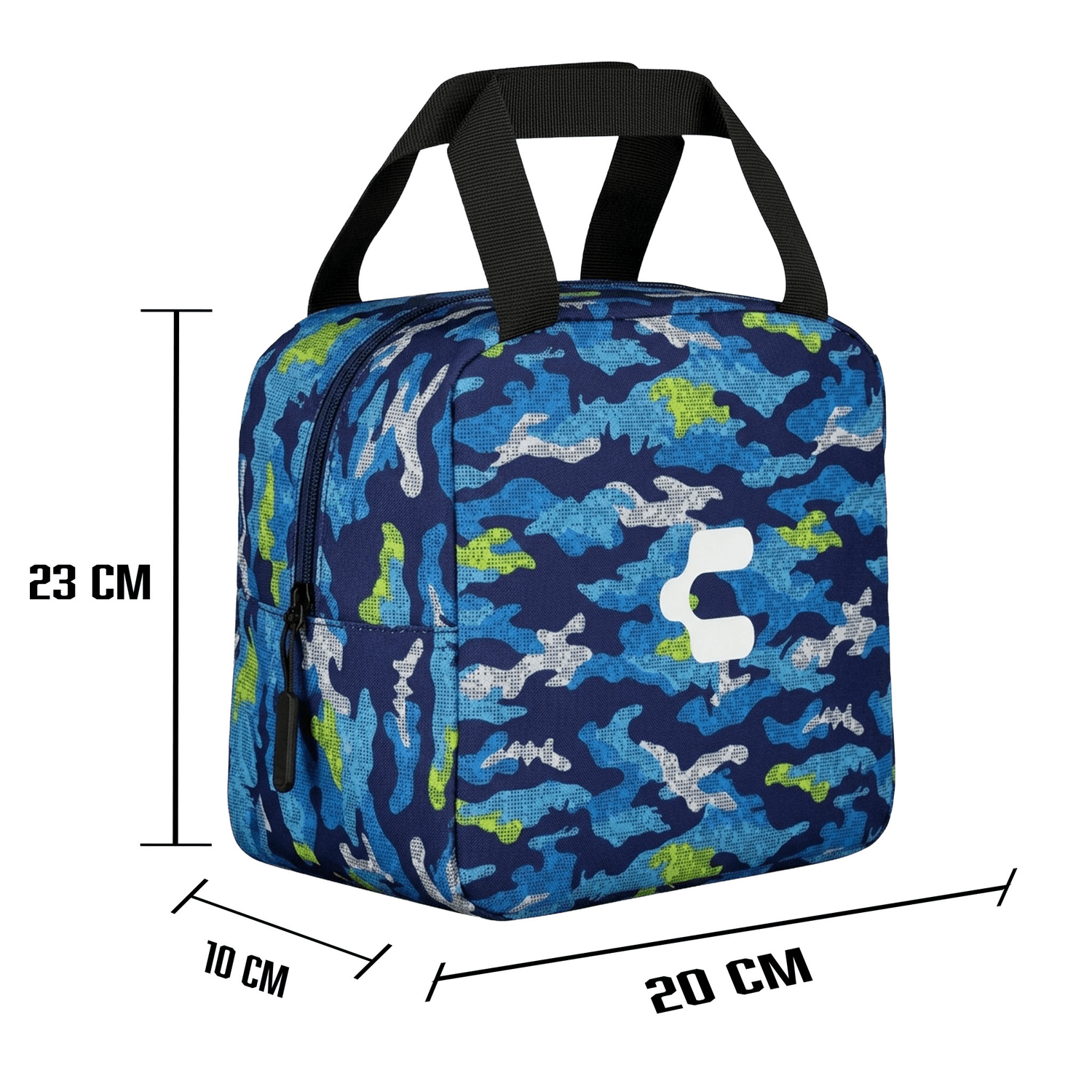 Set de Mochila Charly Camuflaje Niño Escolar Lonchera Azul Infantil — imagen 6