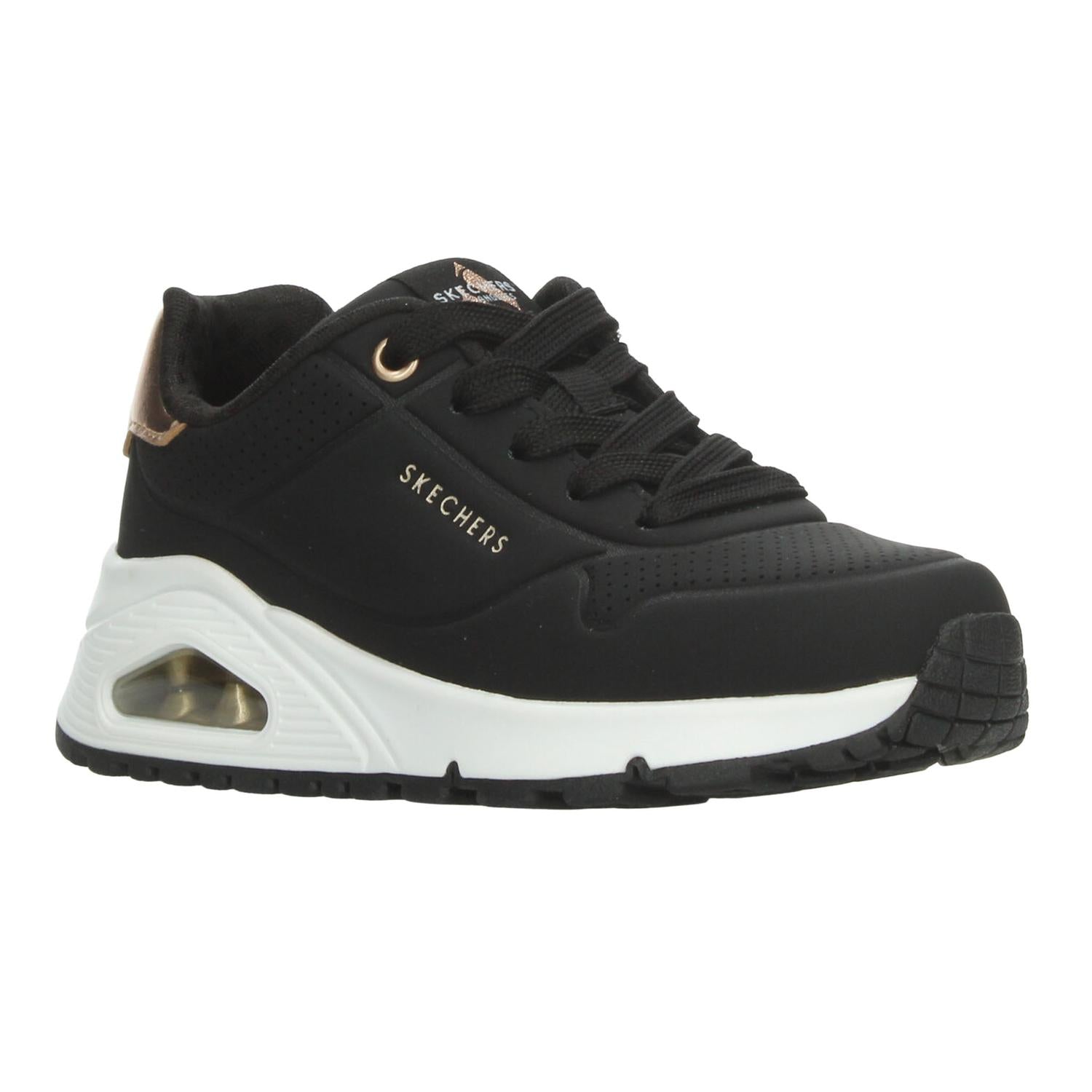 Tenis Niña Skechers Uno Negro Casual Infantil T17-22 — imagen 3