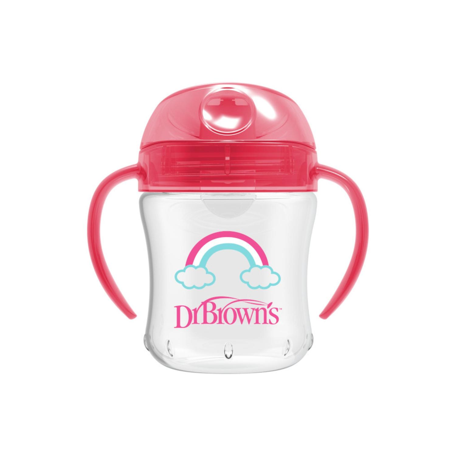 Pack 2 termos entrenadores 6oz boquilla suave rosa Dr Browns — imagen 3