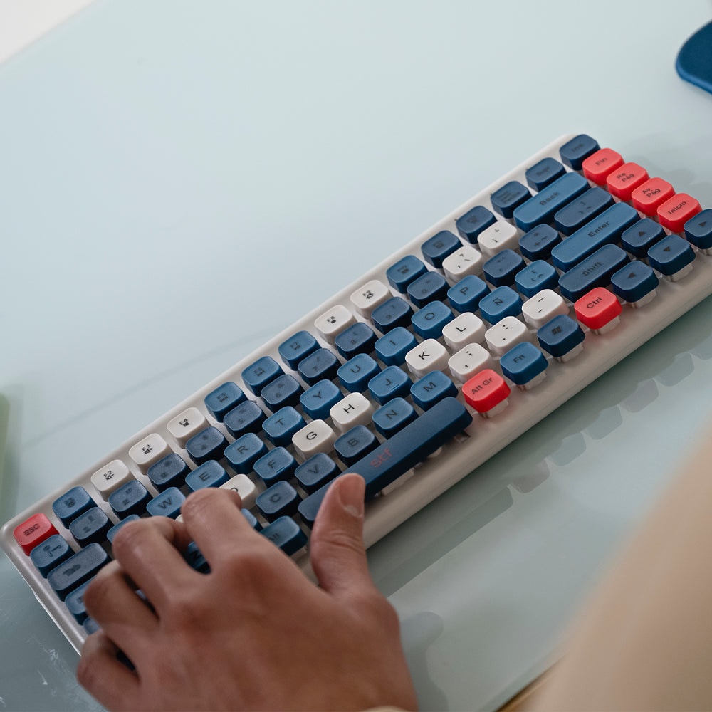 Kit Teclado + Mouse inalámbrico STF VIVA! para computadora Azul — imagen 5