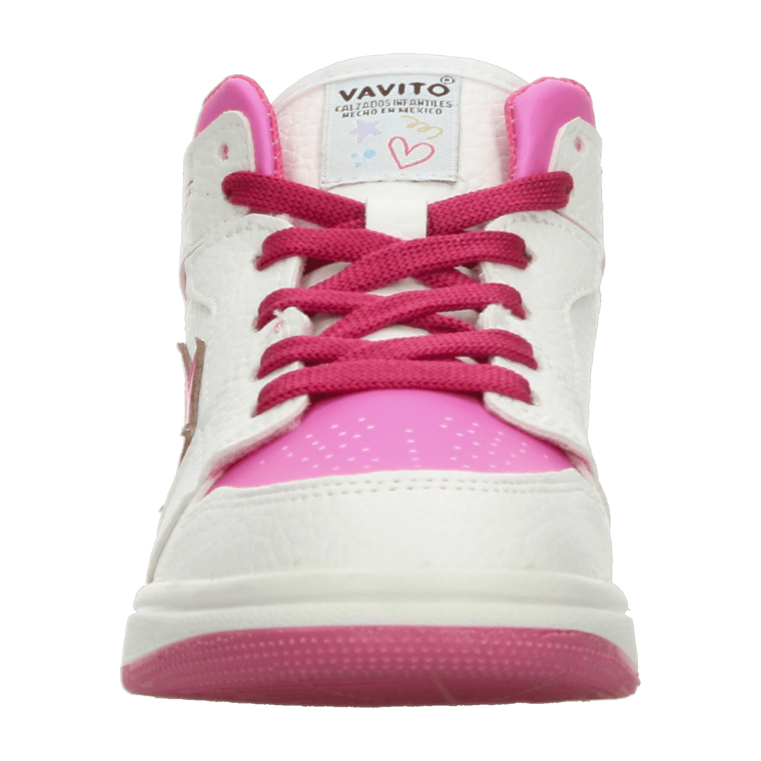 Tenis Vavito Niña Casual Diario Urbano Cintas Ajustables Cómodo Blanco Rosa Infantil T18-22 — imagen 6