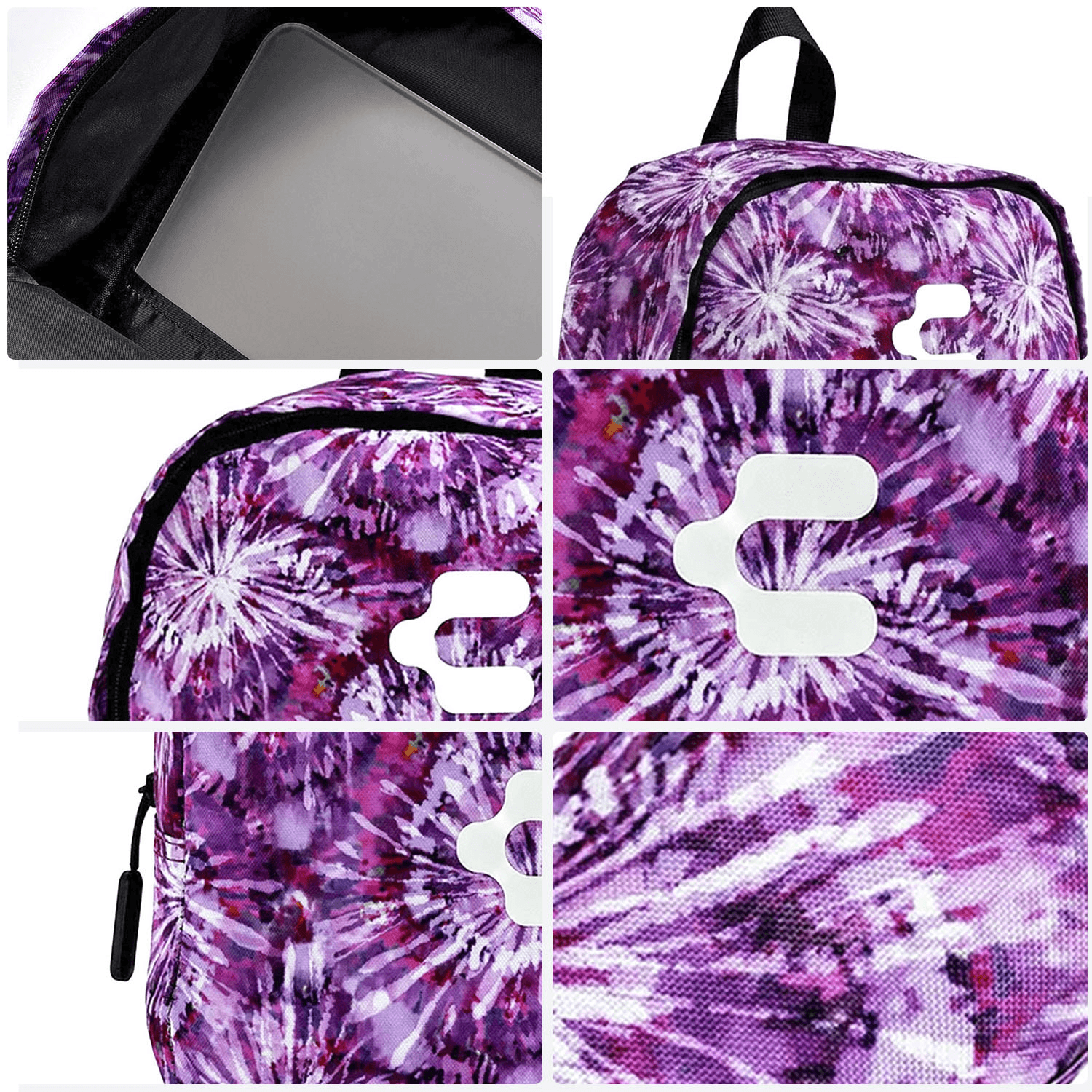Mochila Charly Tie-Dye Niña Morada Escolar Lonchera Infantil — image 10