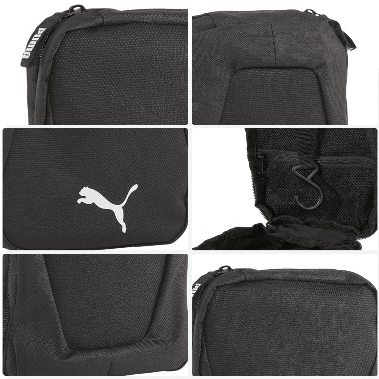Bolso Hombre Puma Wash Bag Negro Para Tacos Futbol Soccer Caballero — imagen 5