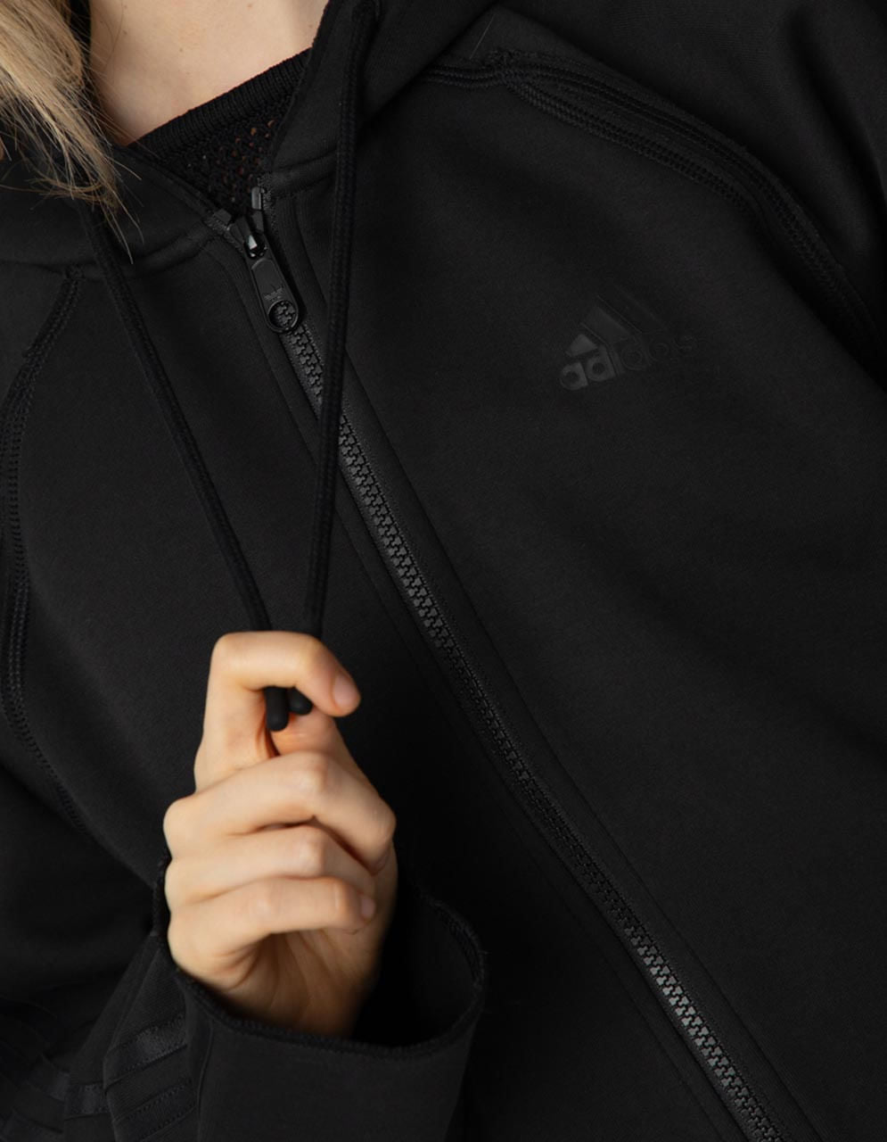 Sudadera Adidas Teamgeist ZP HD Negro - Mujer — imagen 4