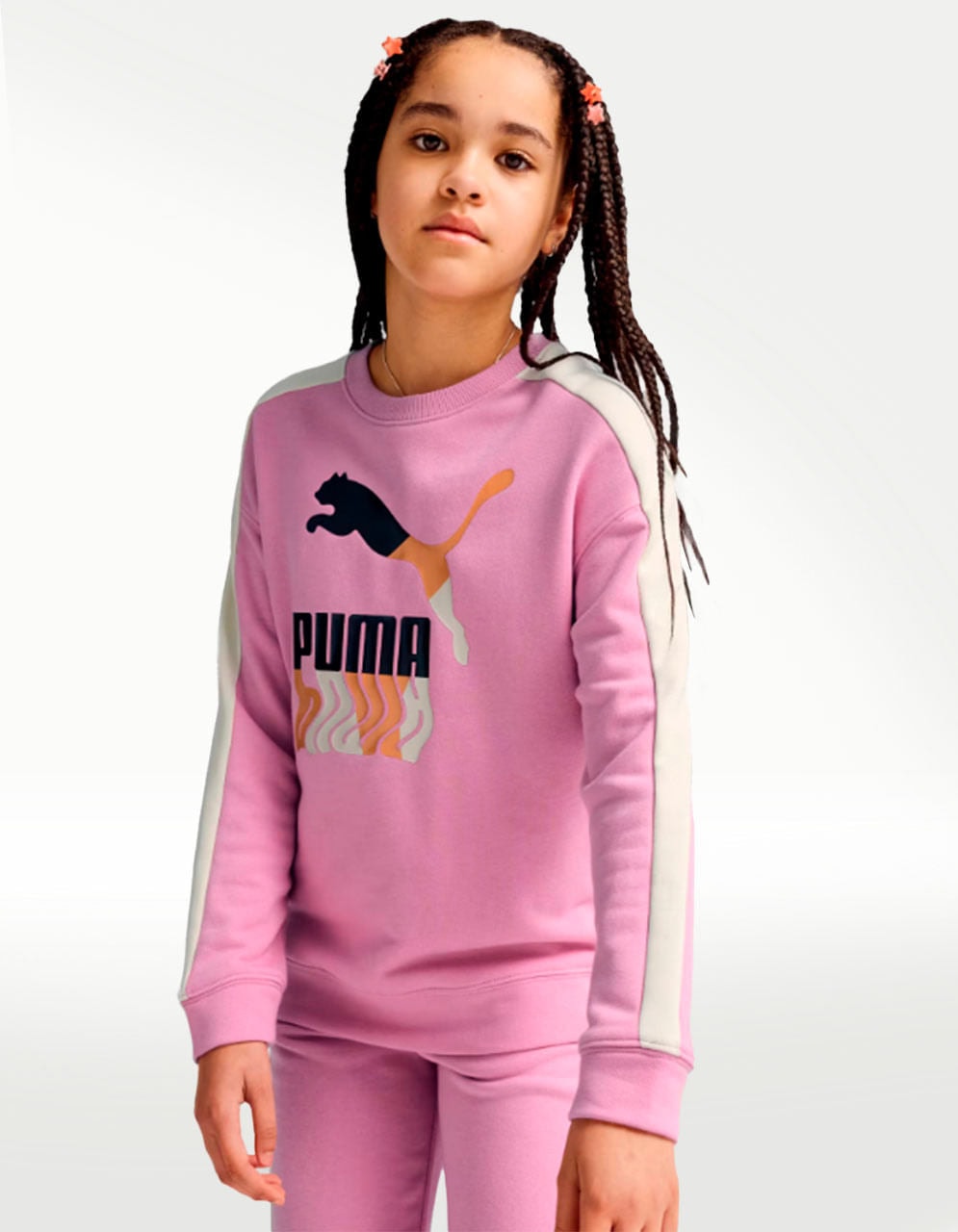 Sudadera Puma Lava Land T7 Crew TR Rosa - Niña — imagen 2