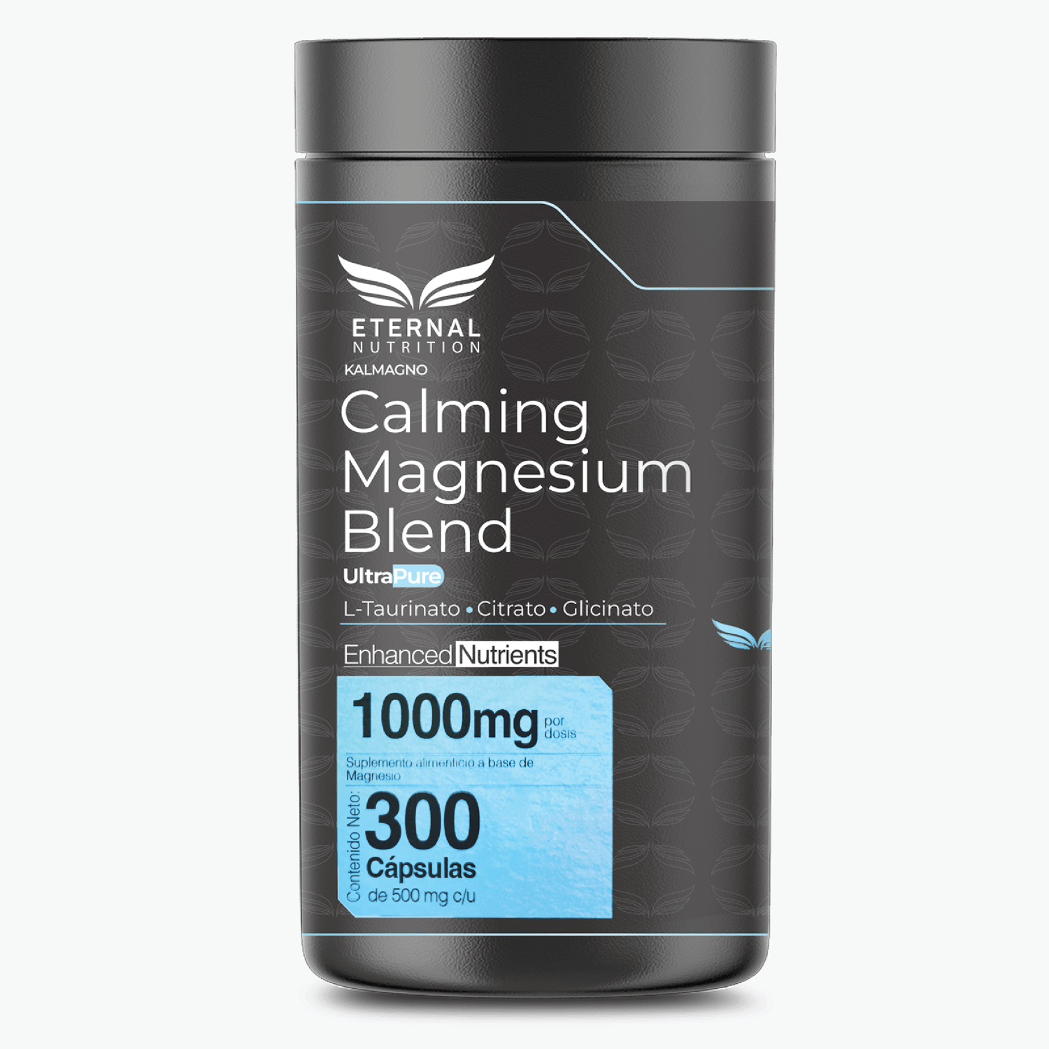 Calming Blend: Magnesio Quelado 3 en 1, Bisglicinato, Citrato y L-Treonato de Magnesio, 300 Cápsulas — imagen 1