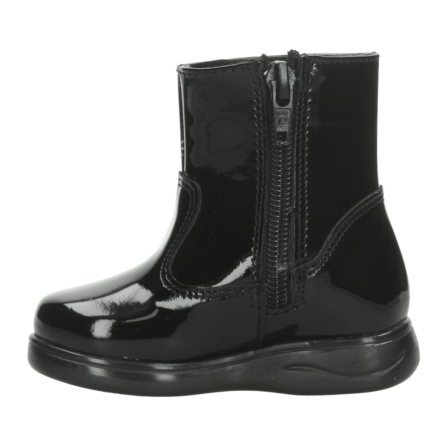 Bota Yuyin Niña Casual Cierre Charol Negro Infantil T12-15 — imagen 5
