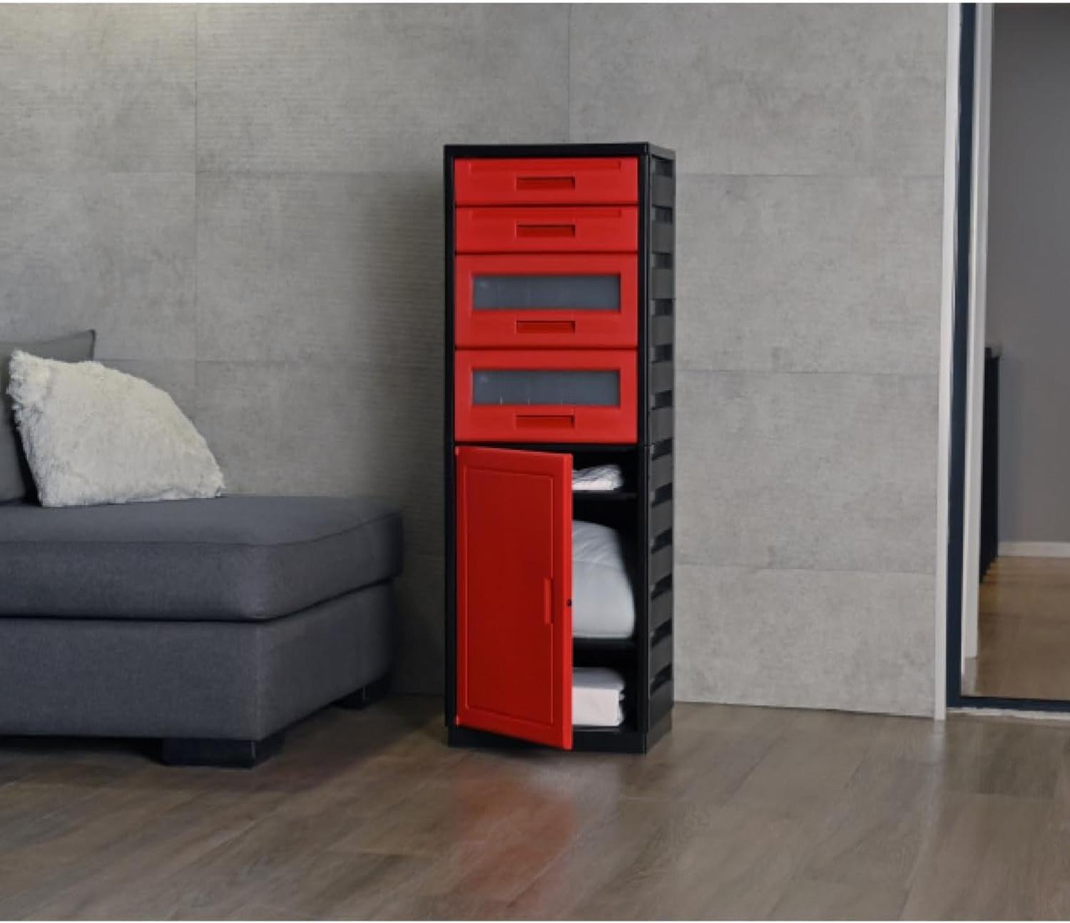 Organizador Almacenamiento 4 cajones y puerta repisas — imagen 2